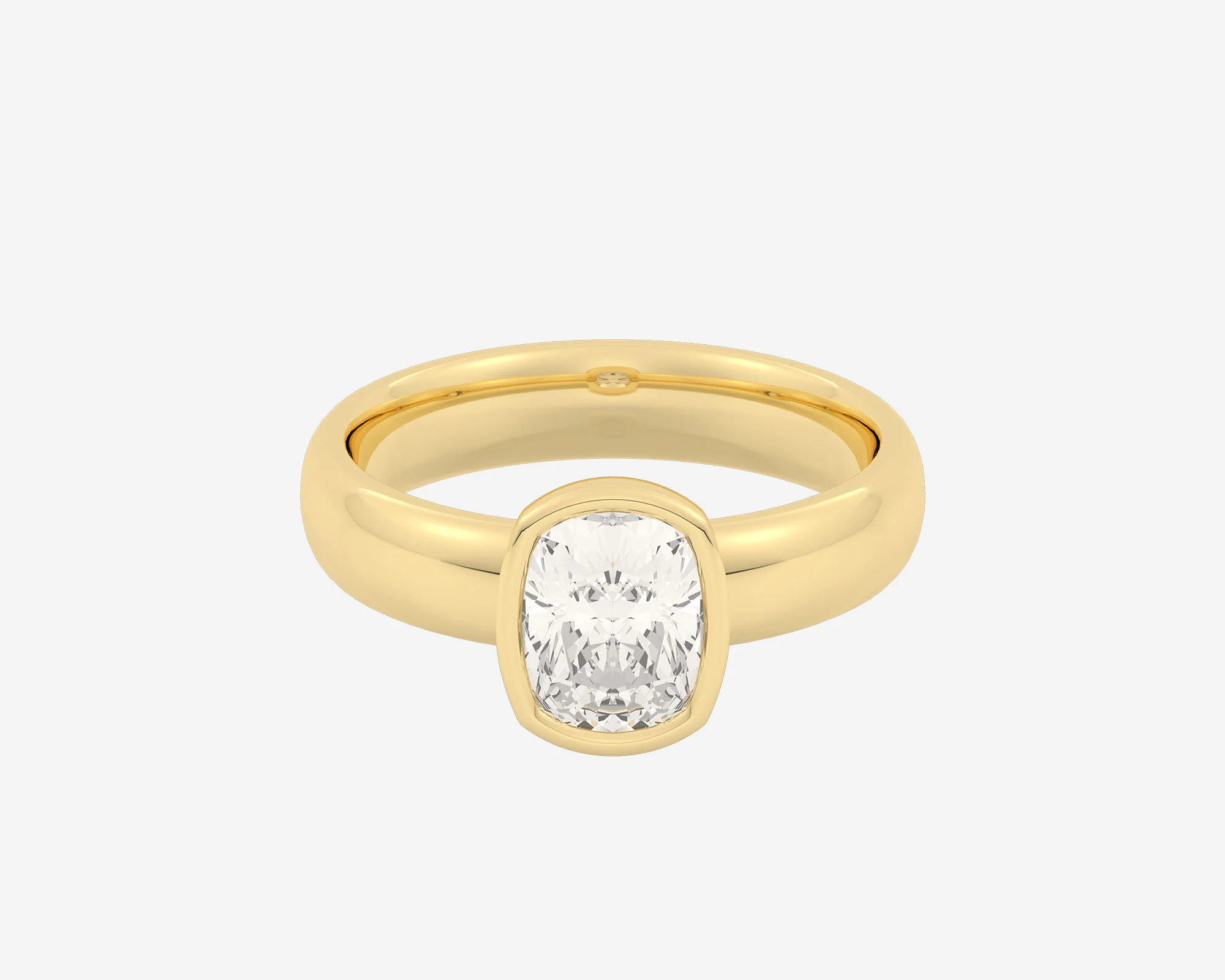 The Low Set Bezel Solitaire — Elongated Cushion - Image 9