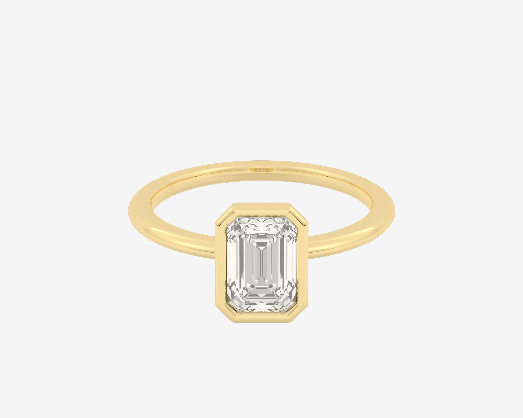 The Low Set Bezel Solitaire — Emerald