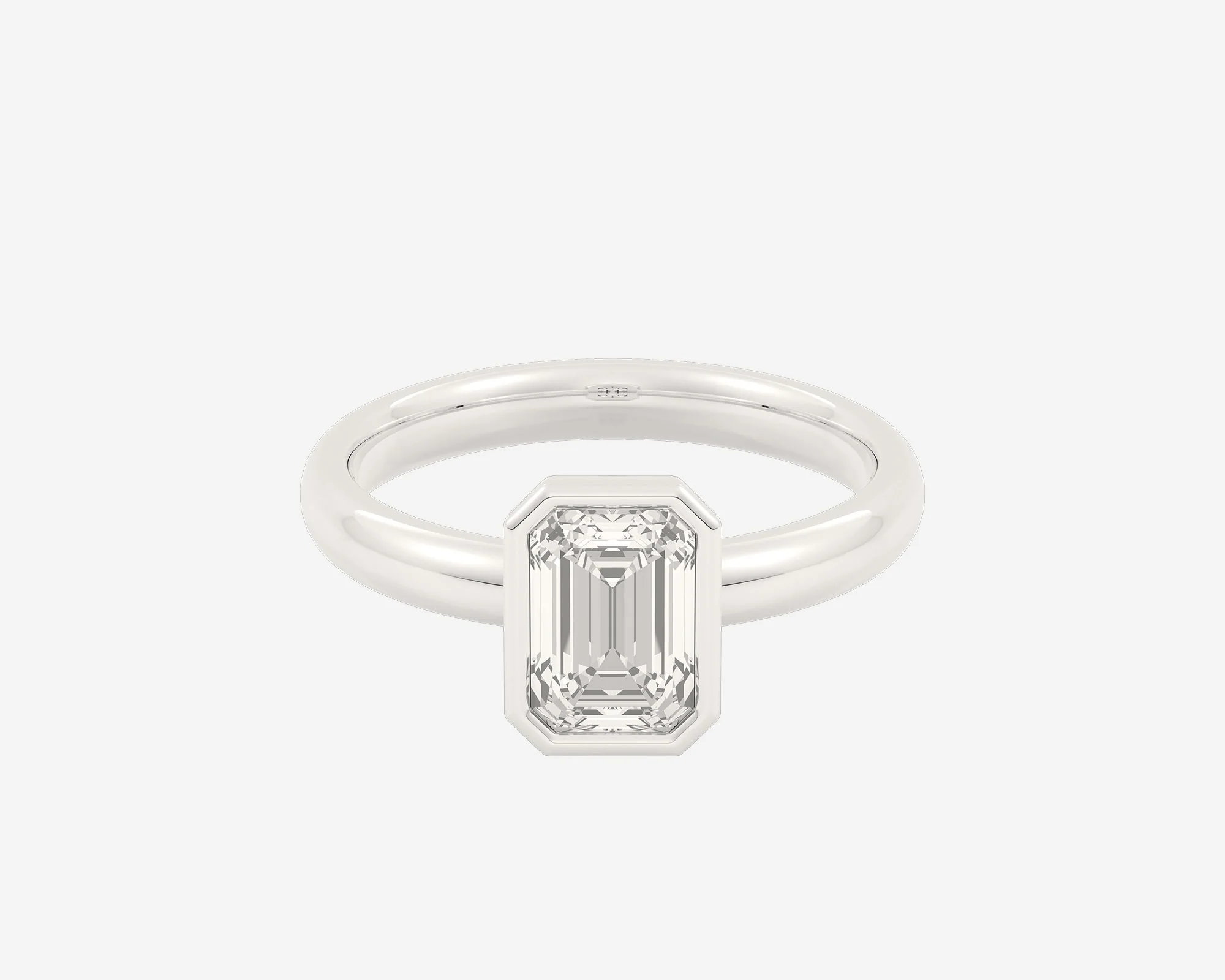 The Low Set Bezel Solitaire — Emerald - Image 5