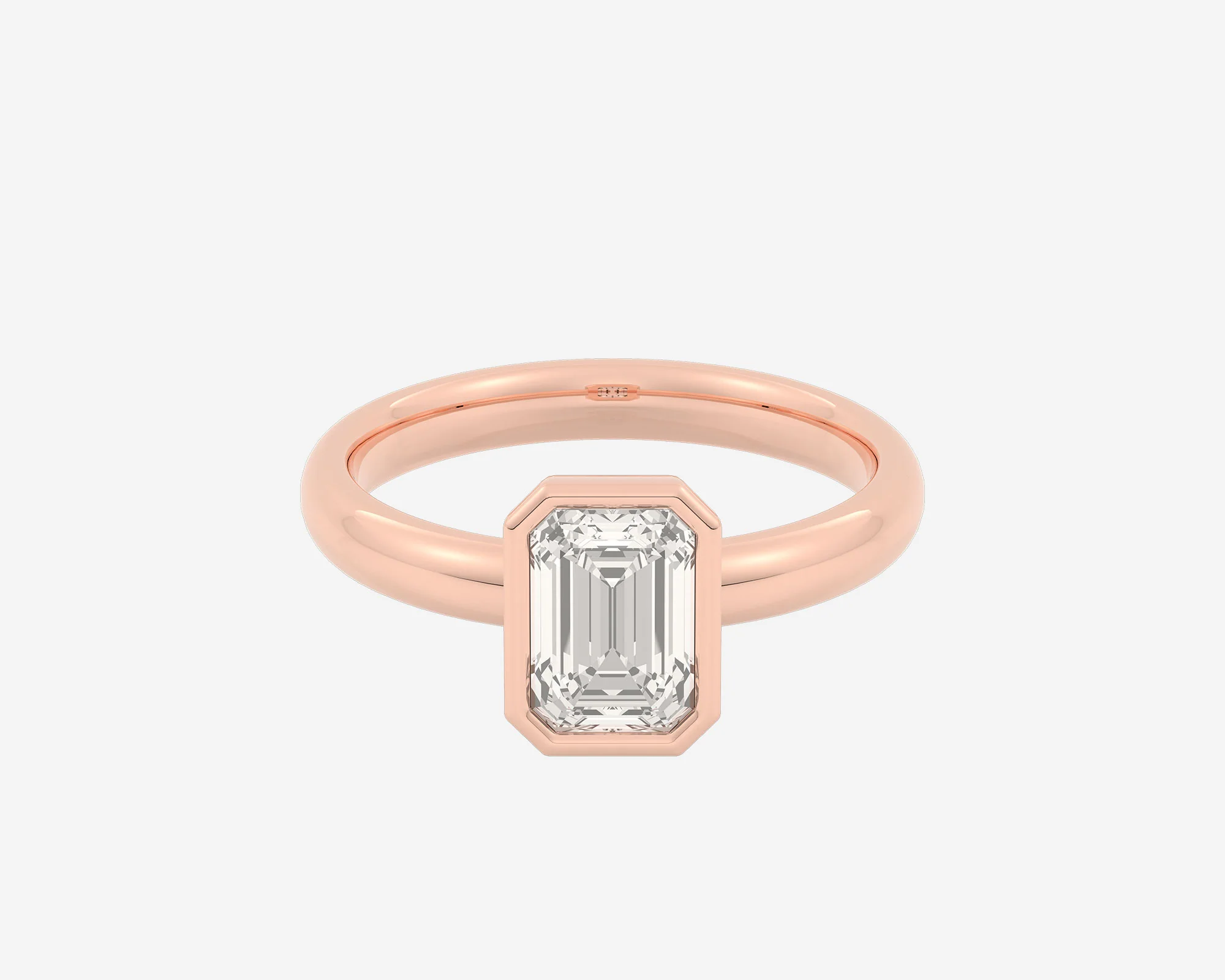 The Low Set Bezel Solitaire — Emerald - Image 6