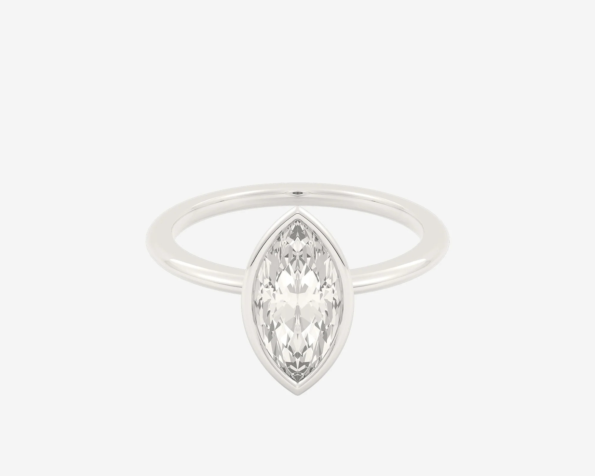 The Low Set Bezel Solitaire — Marquise - Image 2