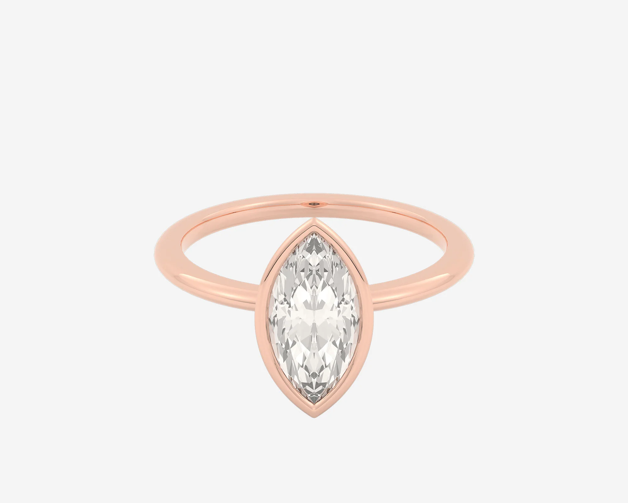The Low Set Bezel Solitaire — Marquise - Image 3