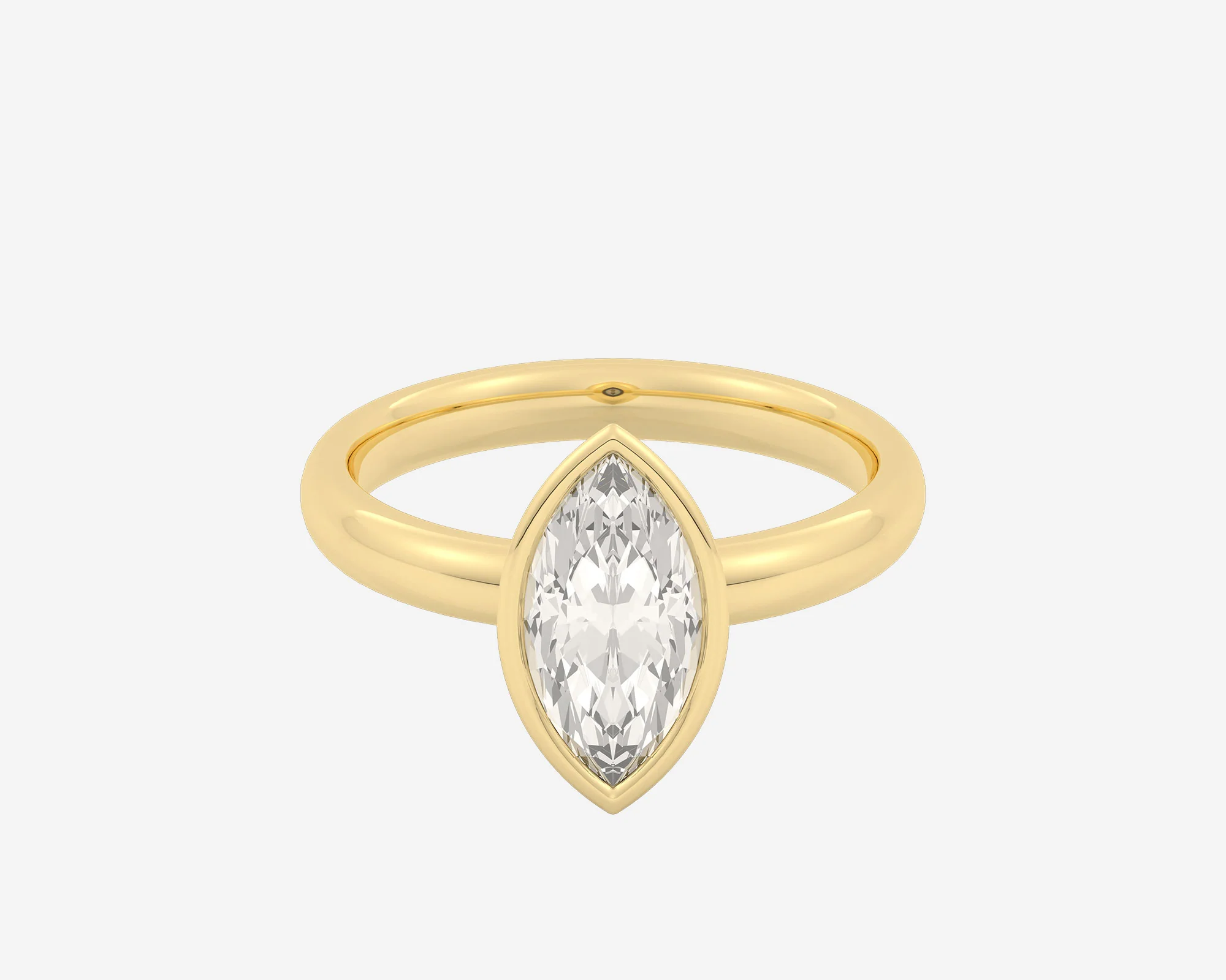 The Low Set Bezel Solitaire — Marquise - Image 4