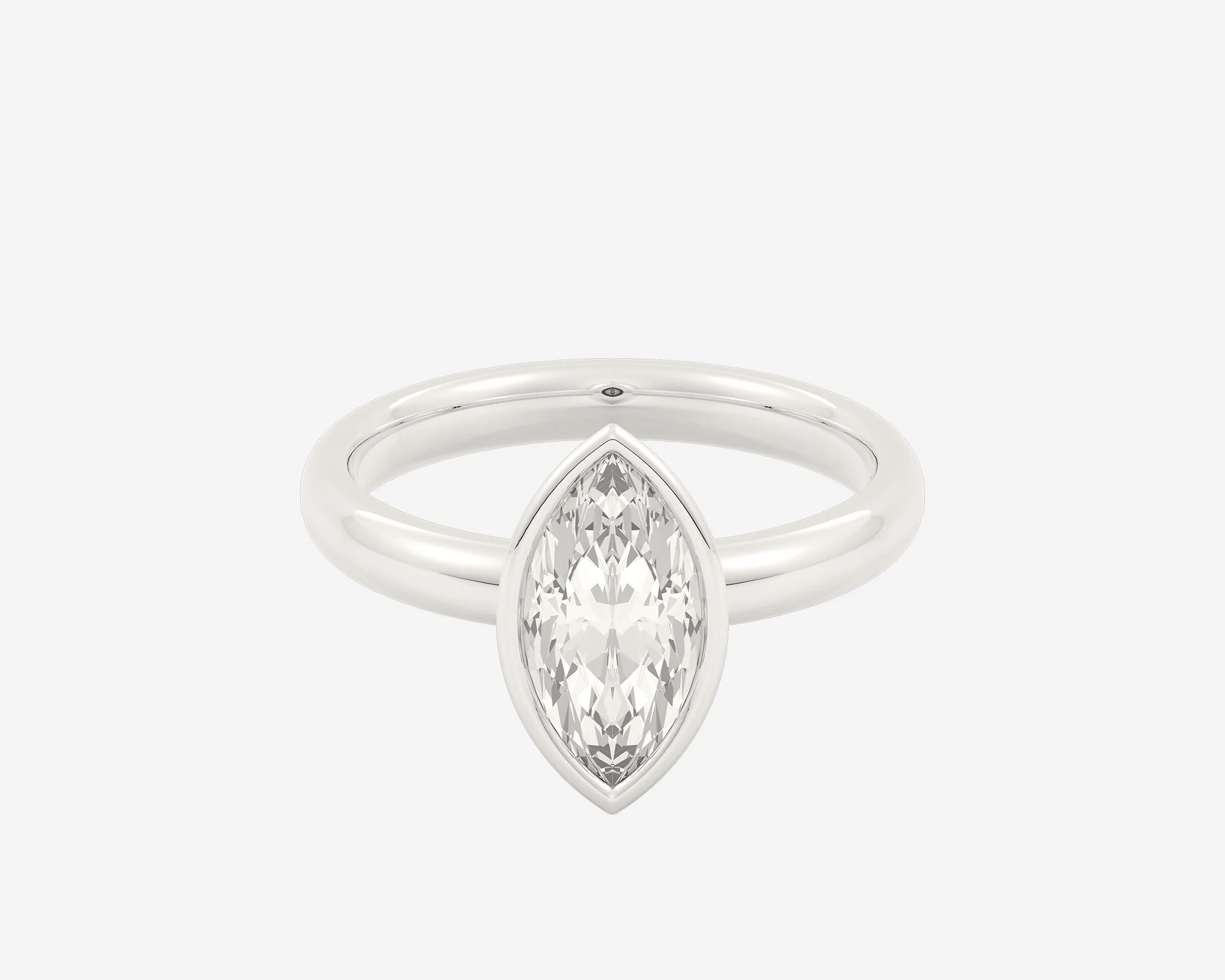 The Low Set Bezel Solitaire — Marquise - Image 5