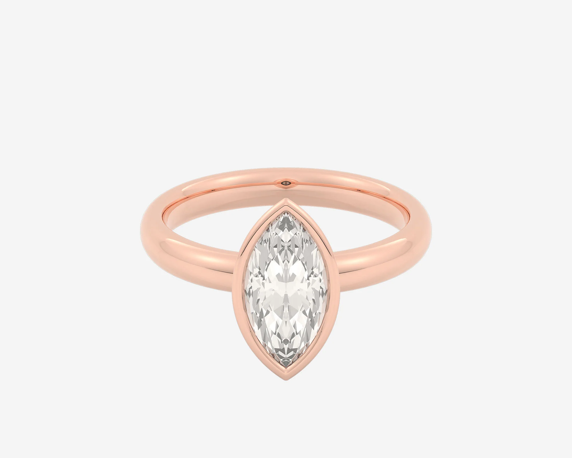 The Low Set Bezel Solitaire — Marquise - Image 6