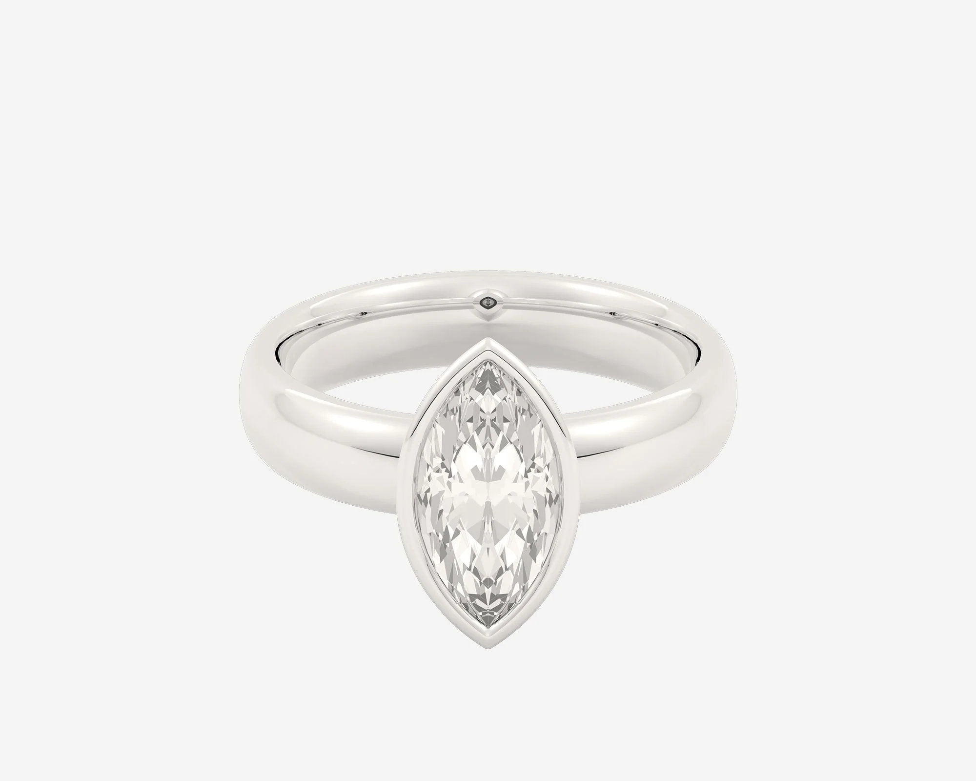 The Low Set Bezel Solitaire — Marquise - Image 7