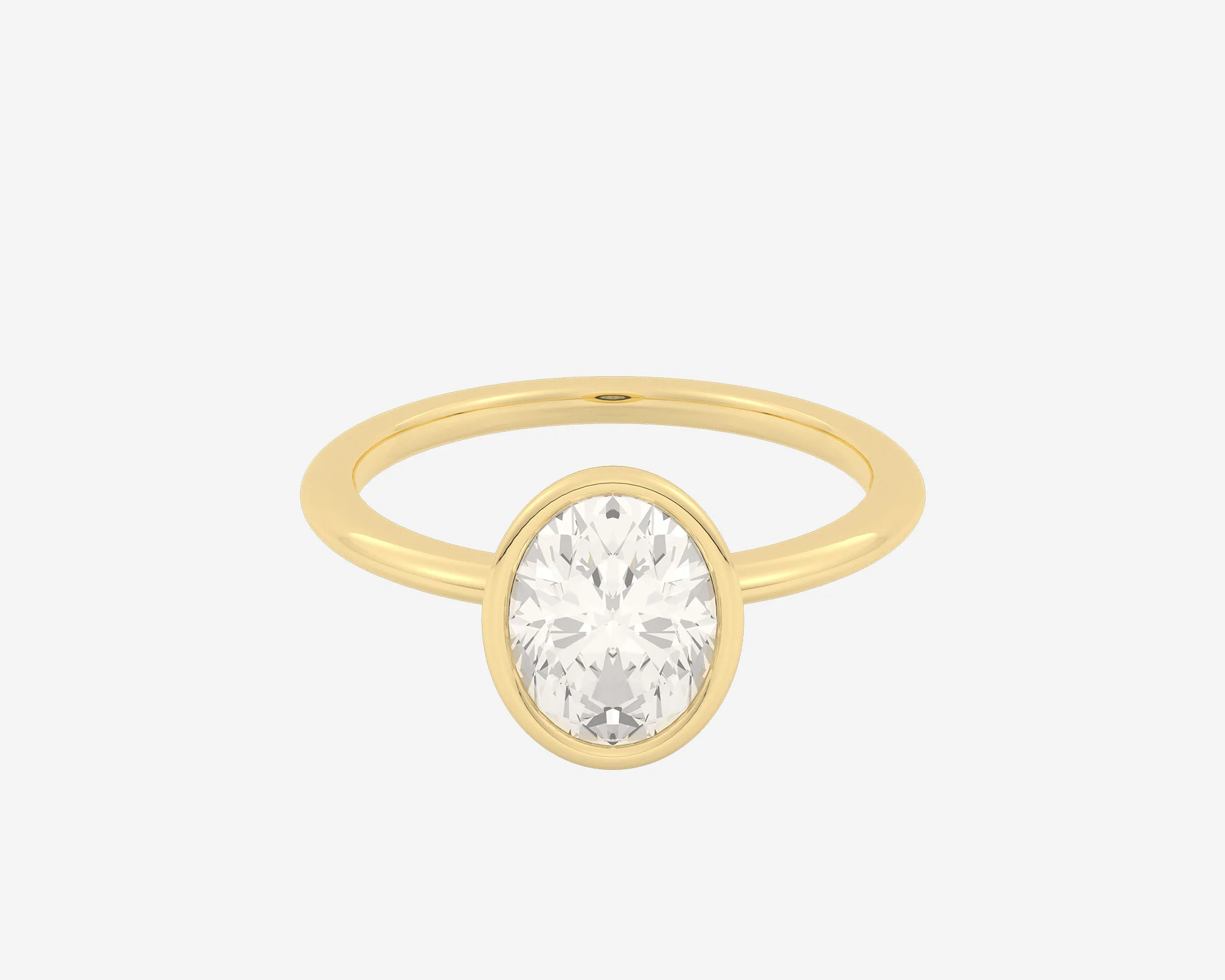 The Low Set Bezel Solitaire — Oval