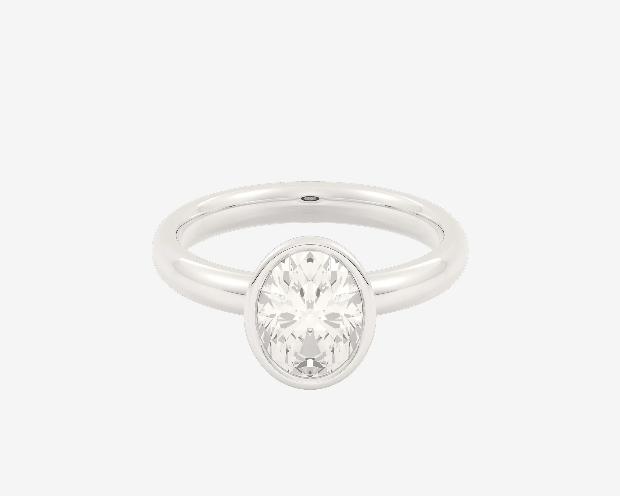 The Low Set Bezel Solitaire — Oval - Image 5