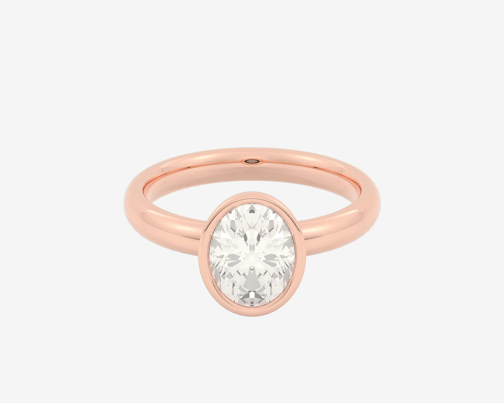 The Low Set Bezel Solitaire — Oval - Image 6