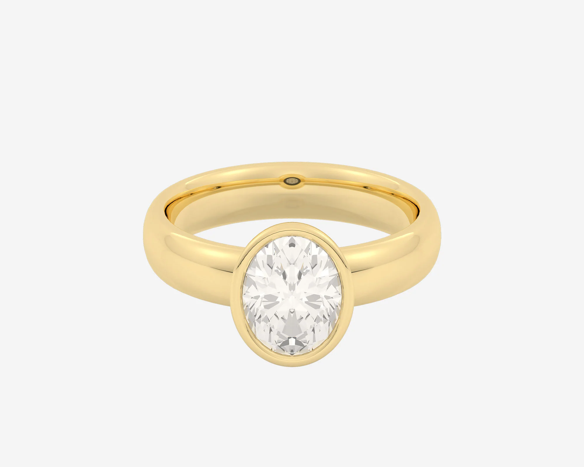 The Low Set Bezel Solitaire — Oval - Image 7