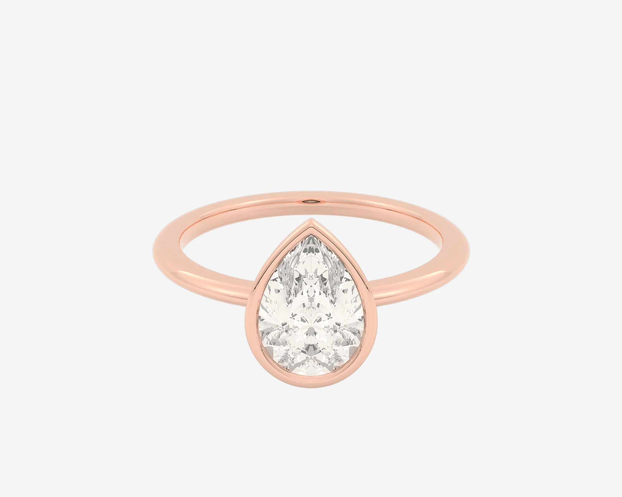 The Low Set Bezel Solitaire — Pear - Image 3
