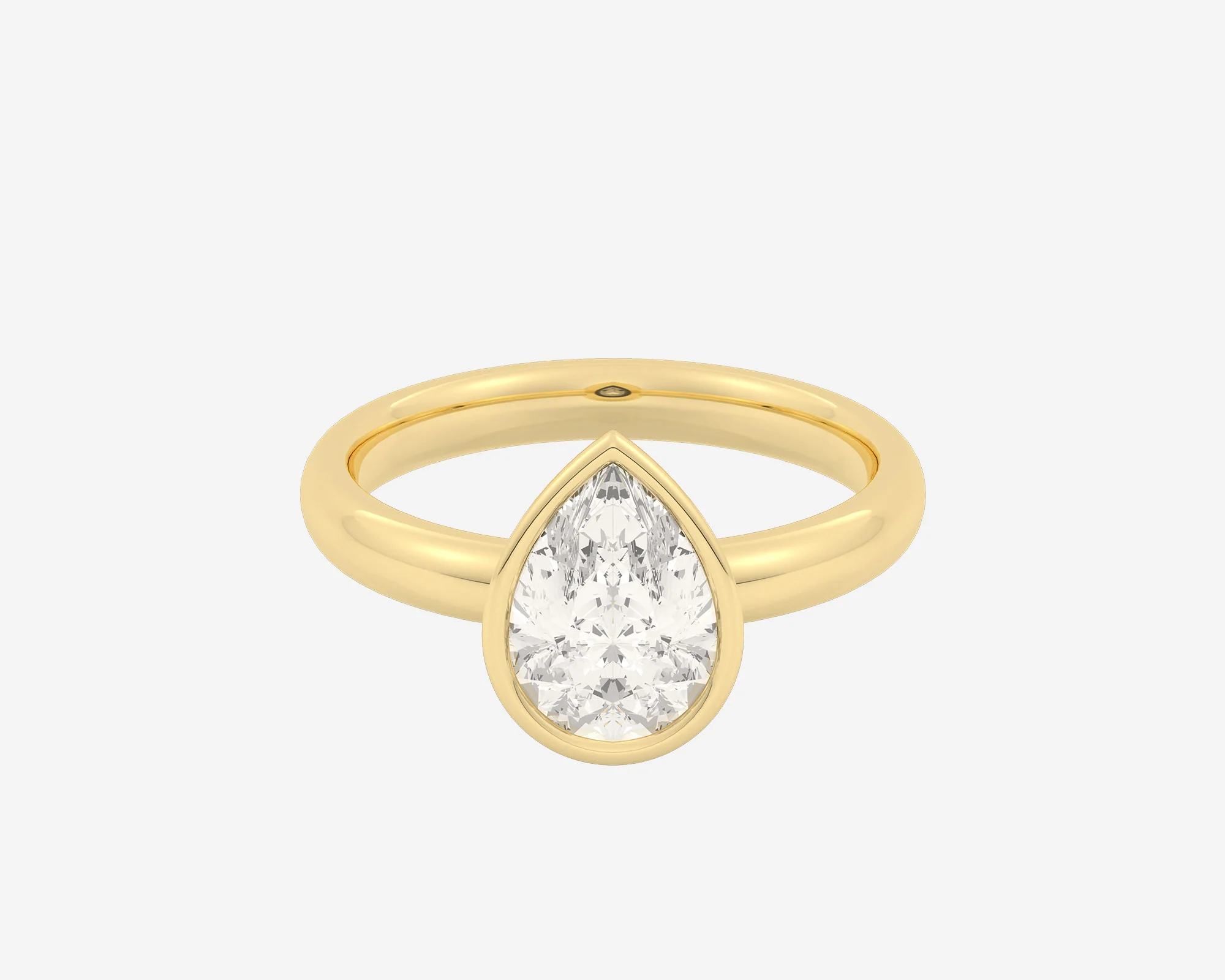 The Low Set Bezel Solitaire — Pear - Image 4