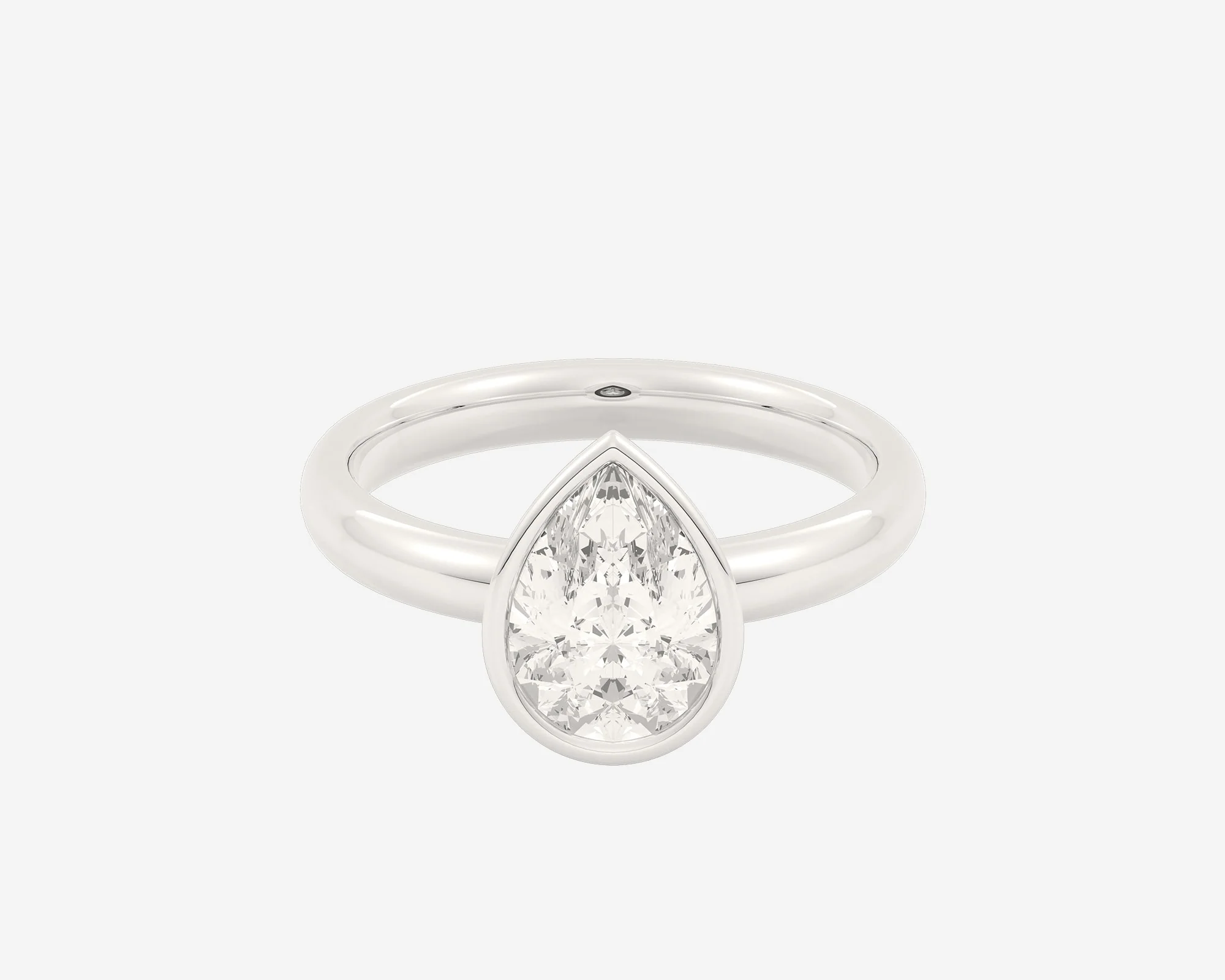 The Low Set Bezel Solitaire — Pear - Image 5
