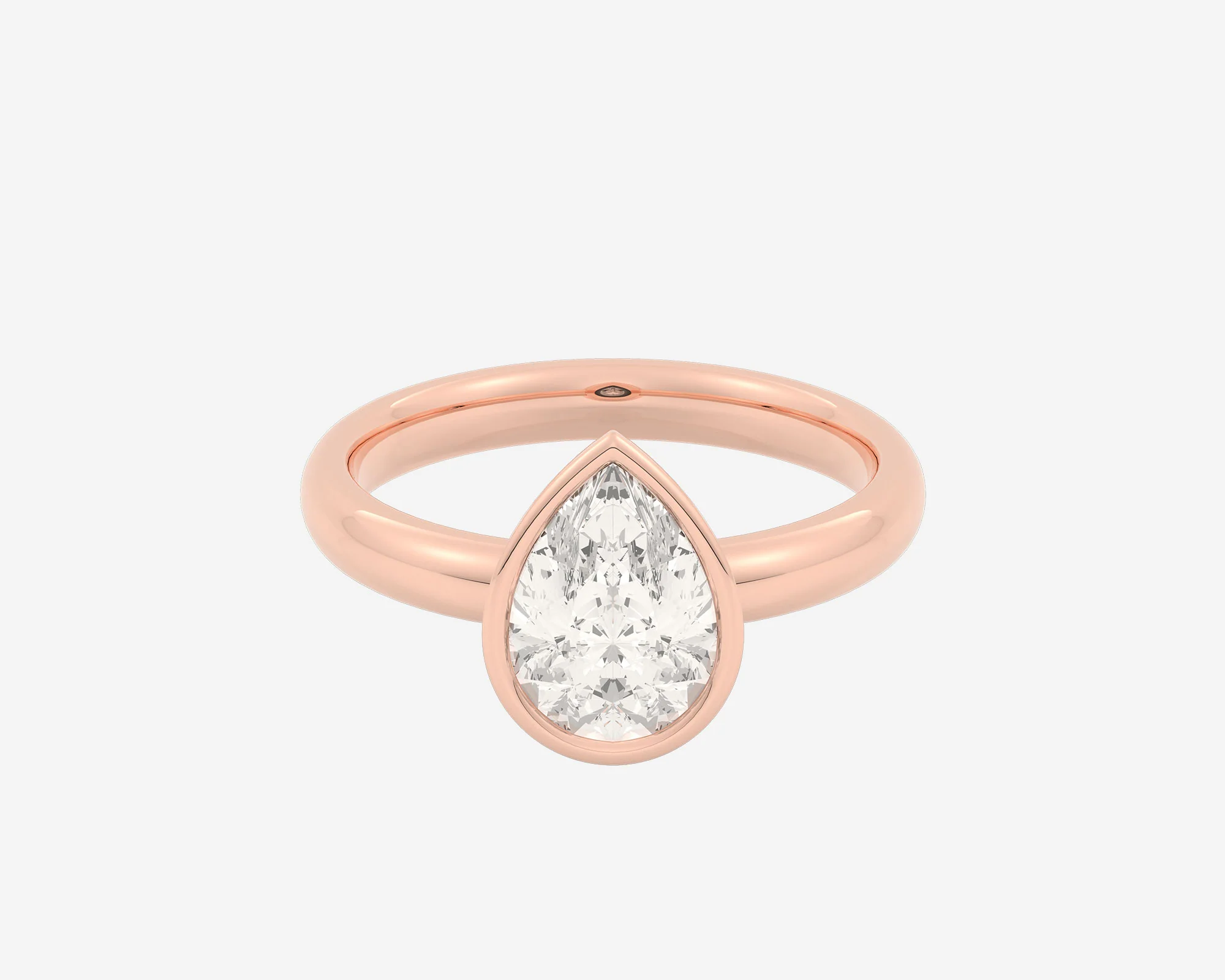 The Low Set Bezel Solitaire — Pear - Image 6
