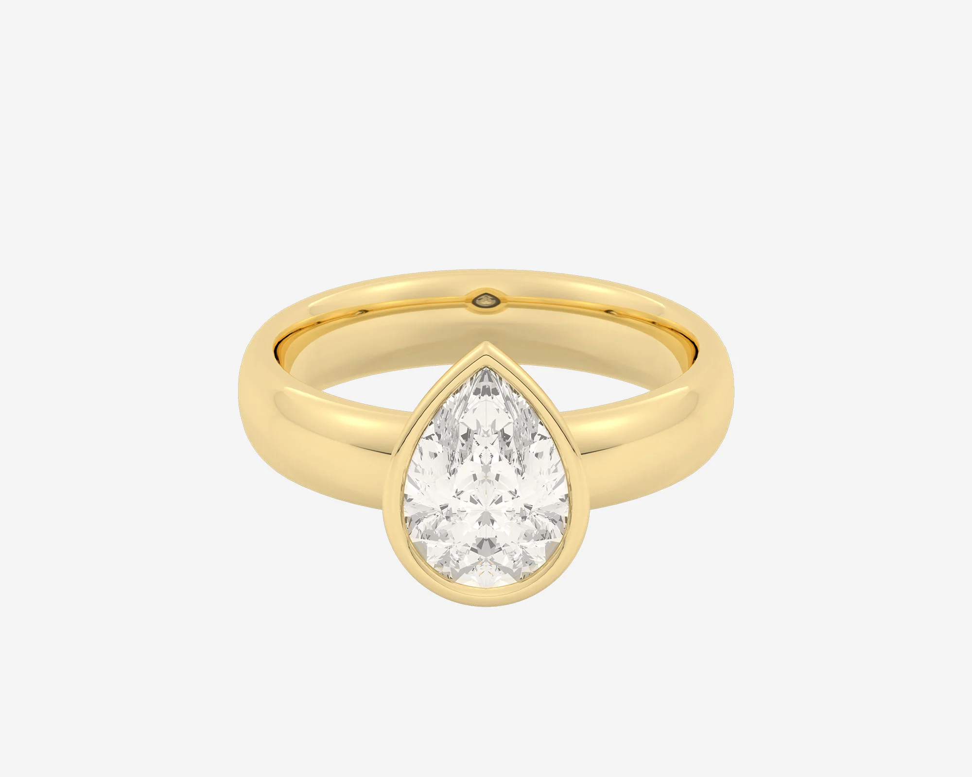 The Low Set Bezel Solitaire — Pear - Image 7