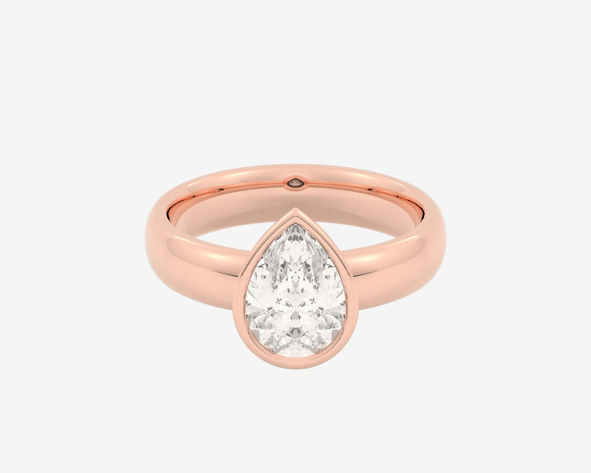 The Low Set Bezel Solitaire — Pear - Image 9