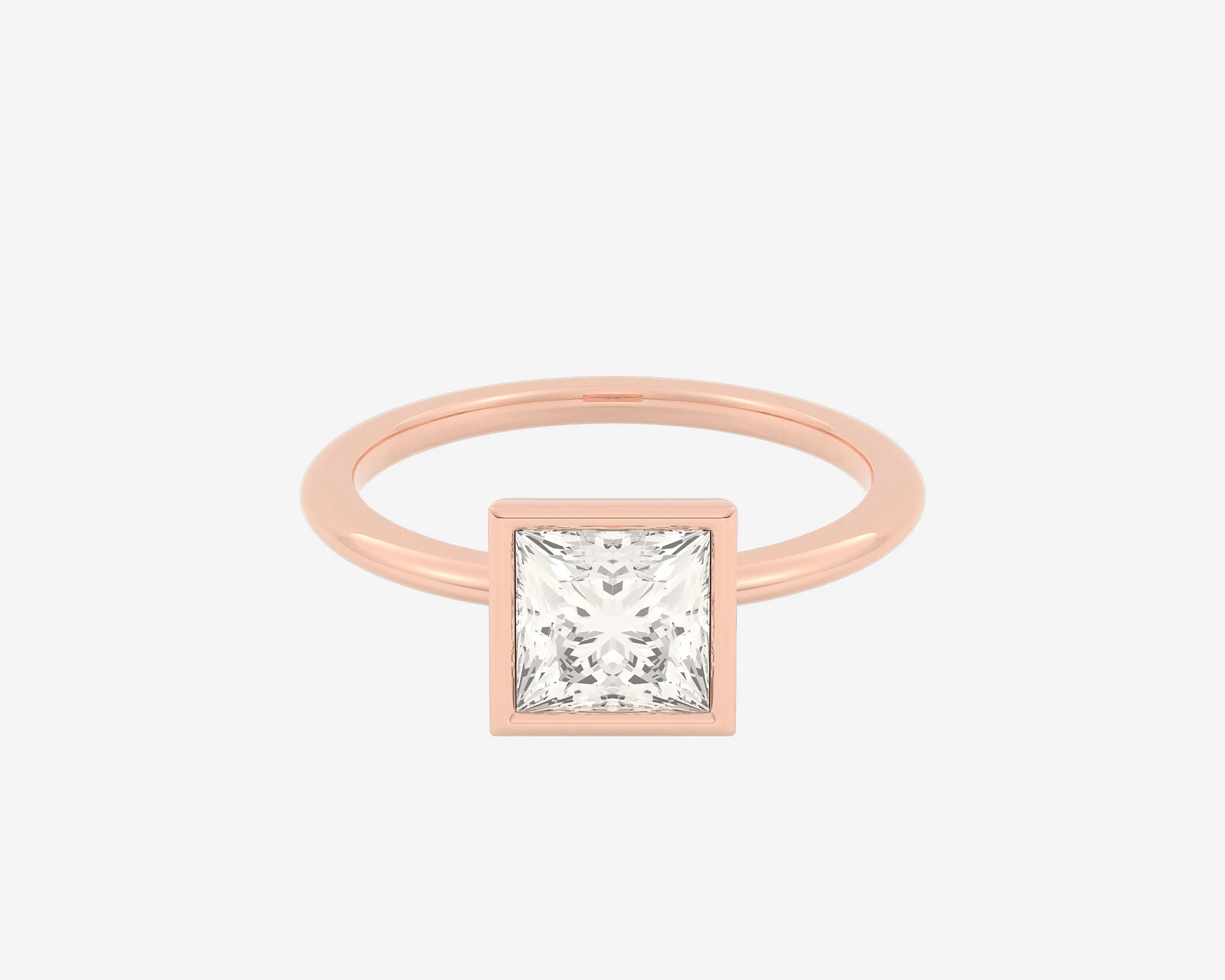 The Low Set Bezel Solitaire — Princess - Image 3