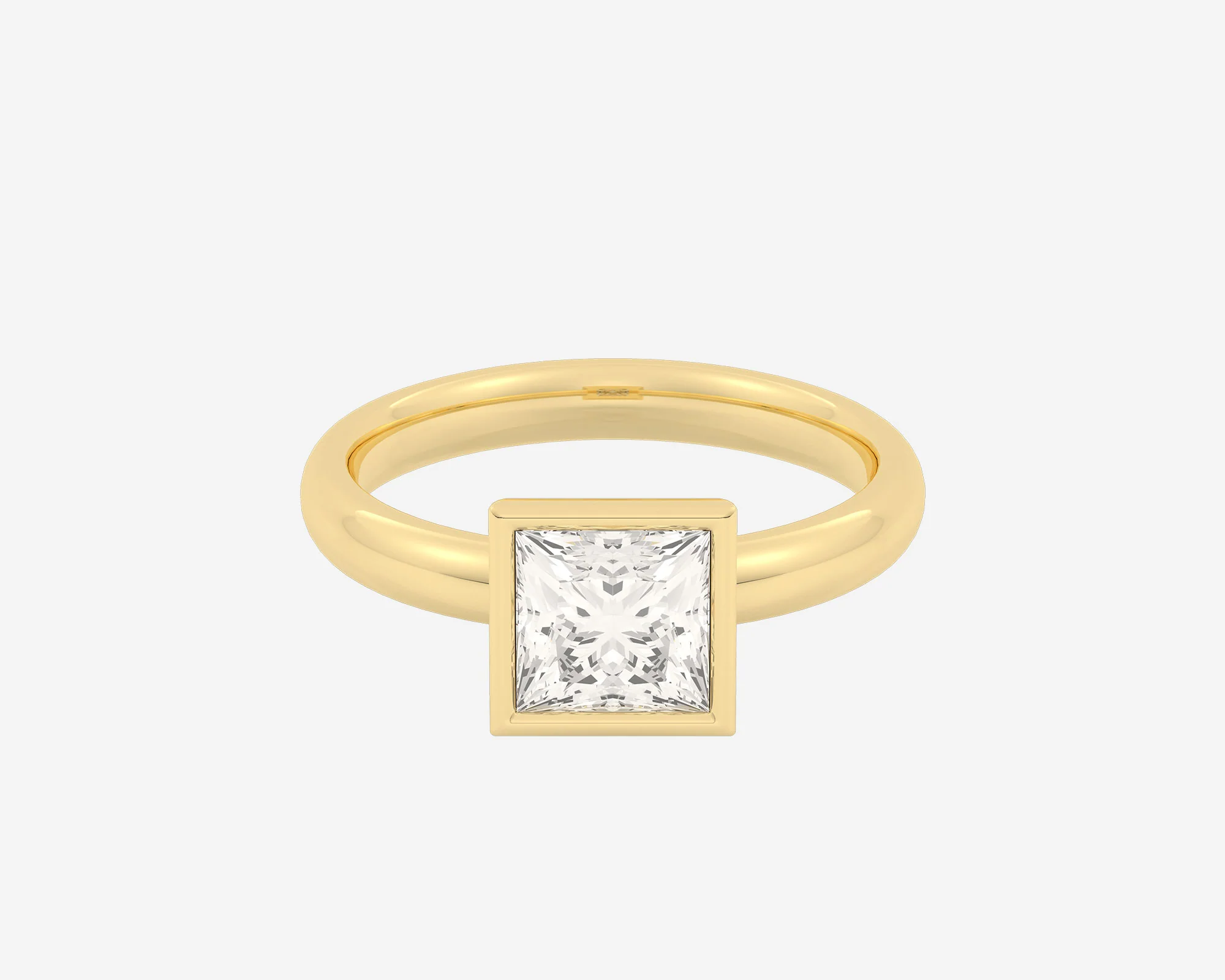 The Low Set Bezel Solitaire — Princess - Image 4