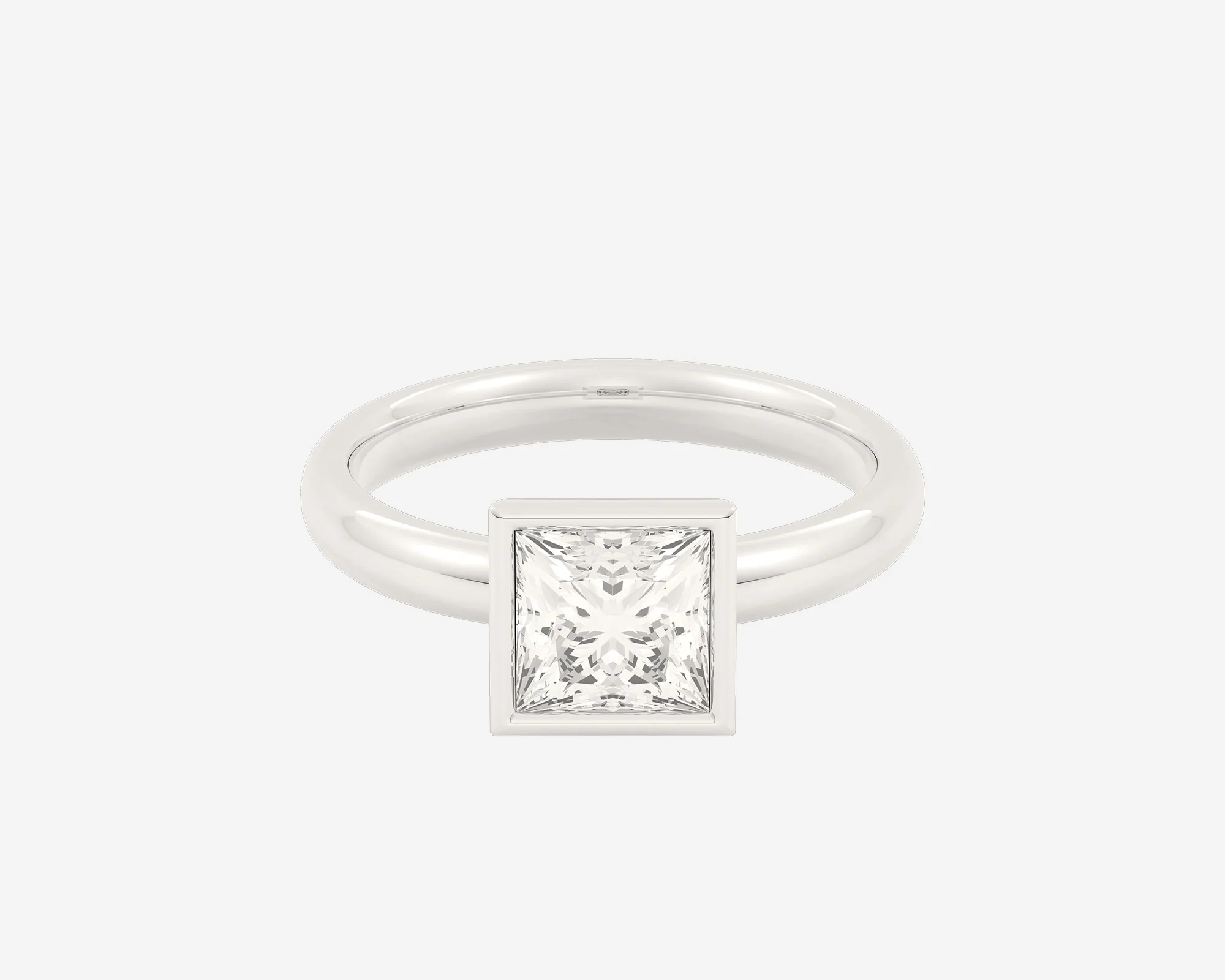 The Low Set Bezel Solitaire — Princess - Image 5