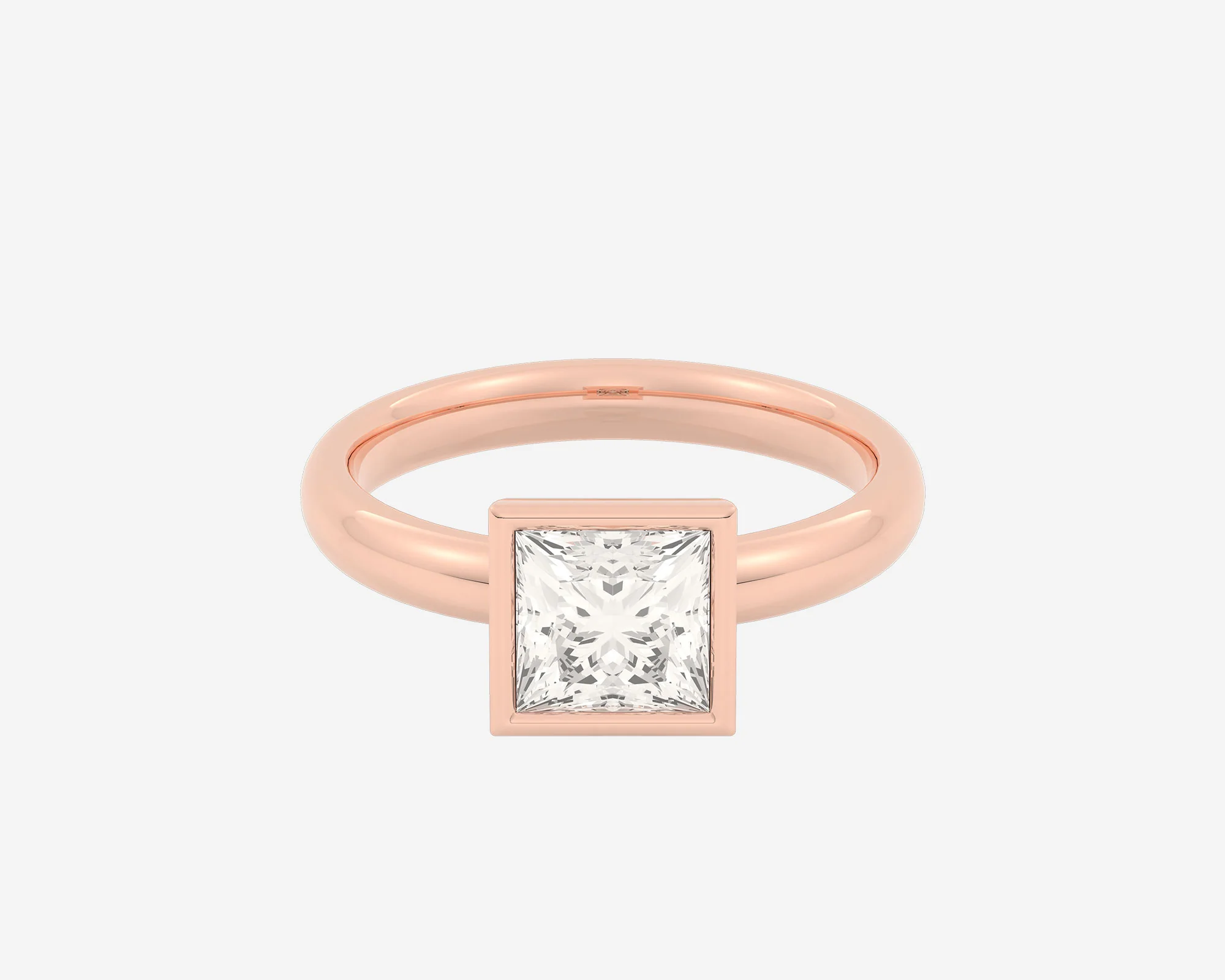 The Low Set Bezel Solitaire — Princess - Image 6