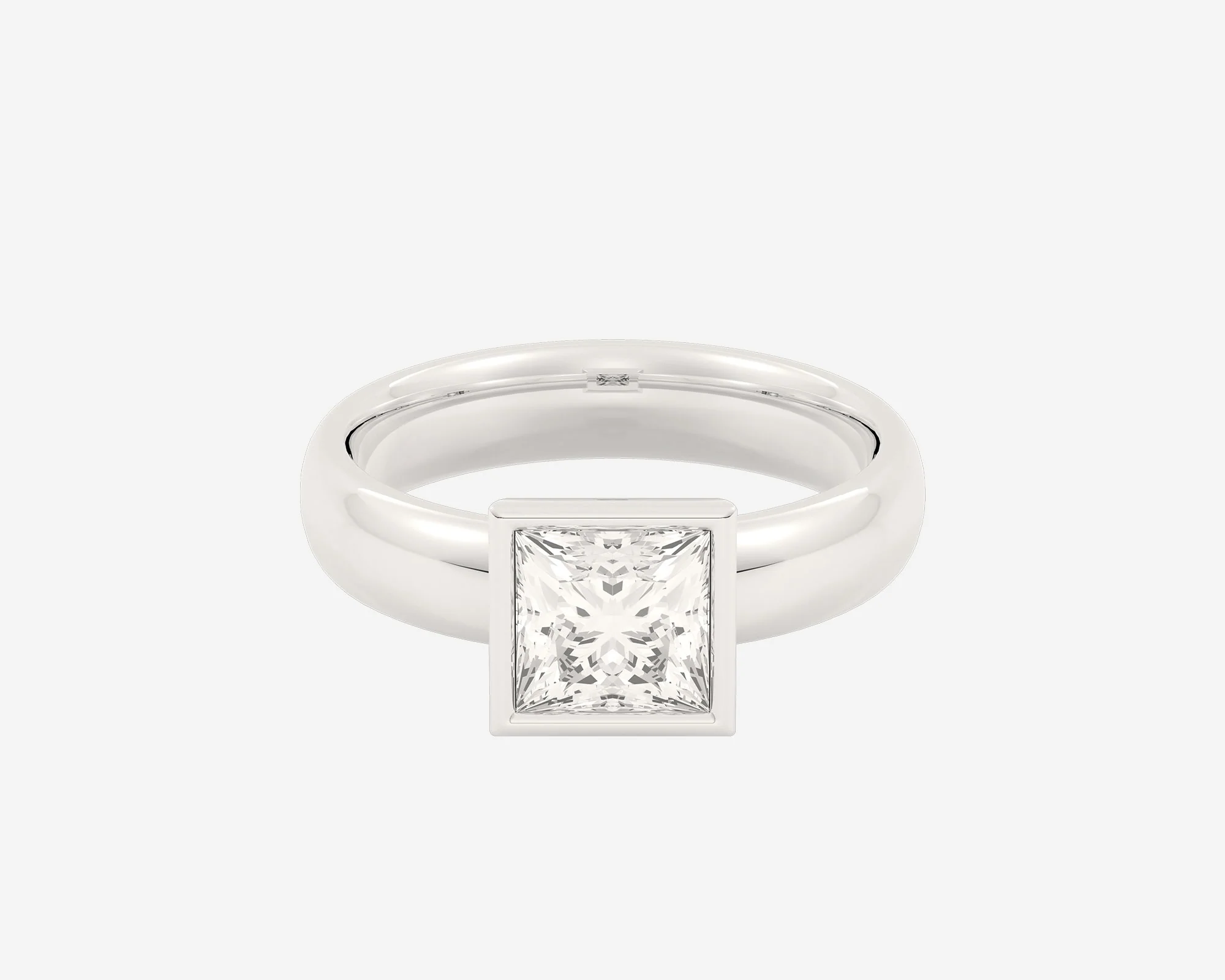 The Low Set Bezel Solitaire — Princess - Image 7