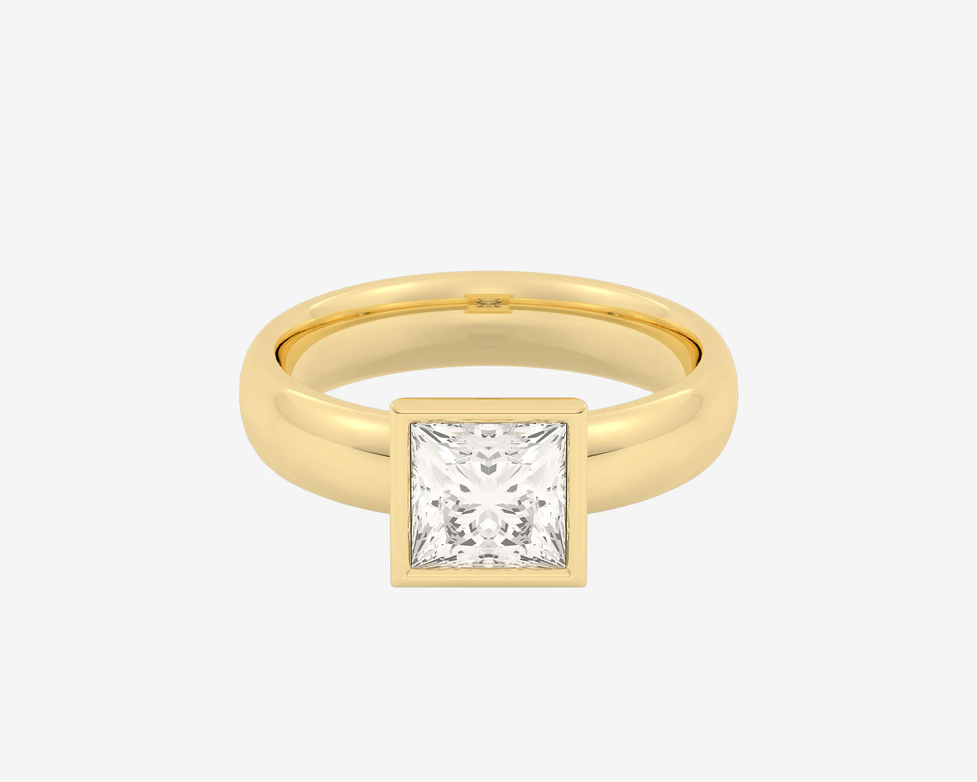 The Low Set Bezel Solitaire — Princess - Image 8
