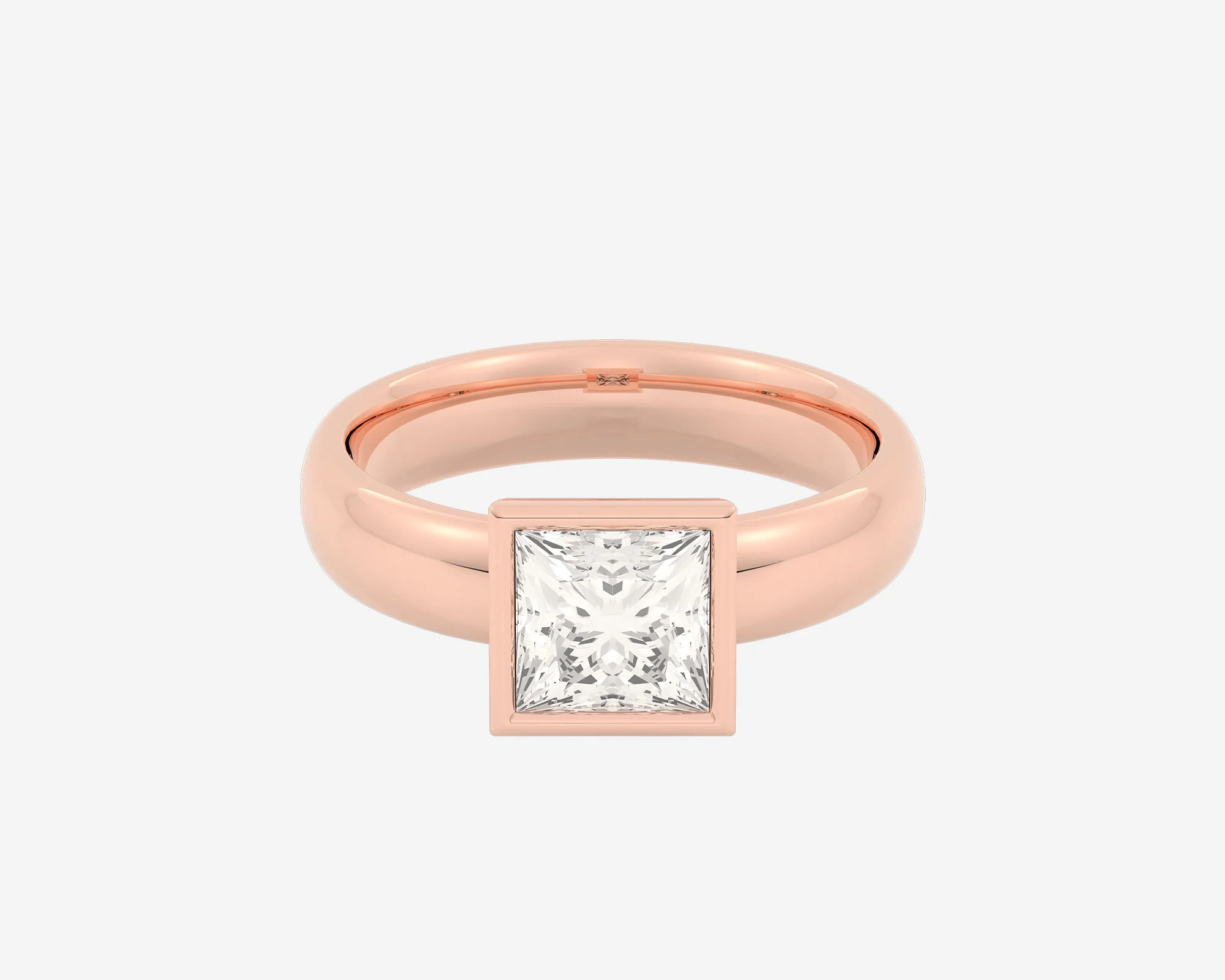 The Low Set Bezel Solitaire — Princess - Image 9