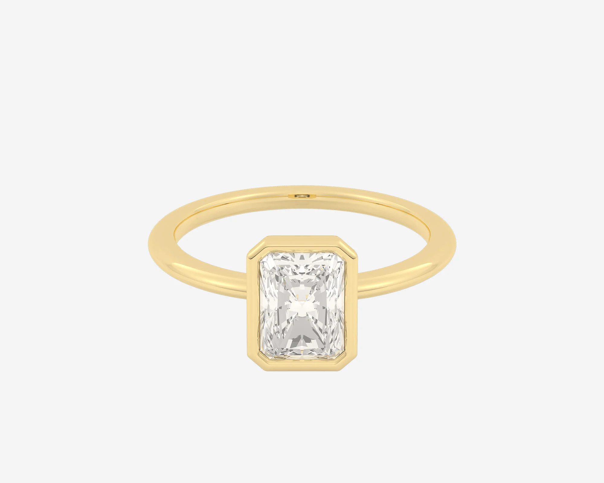 The Low Set Bezel Solitaire — Radiant