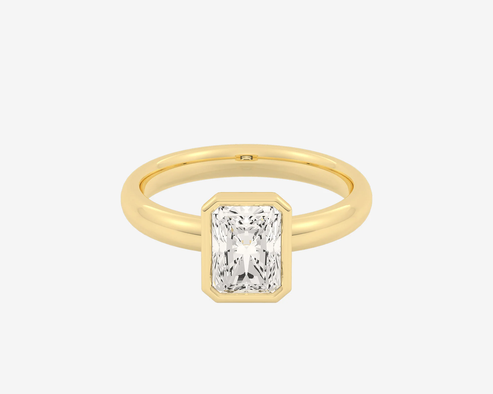The Low Set Bezel Solitaire — Radiant - Image 4