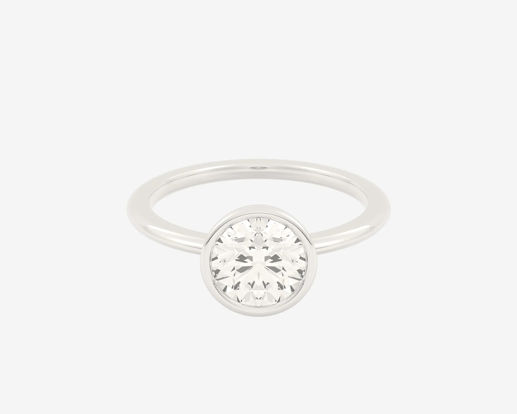 The Low Set Bezel Solitaire — Round - Image 2