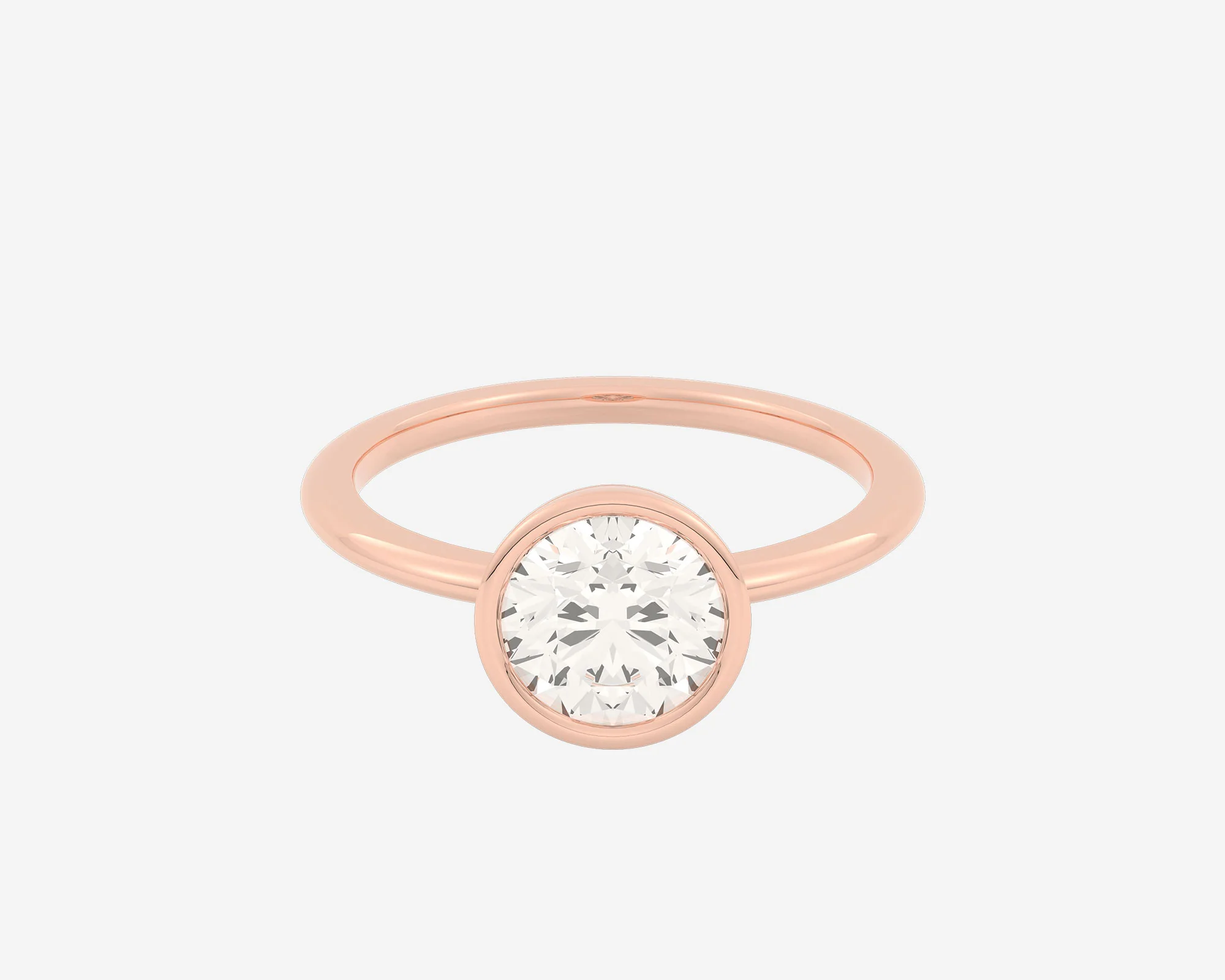 The Low Set Bezel Solitaire — Round - Image 3