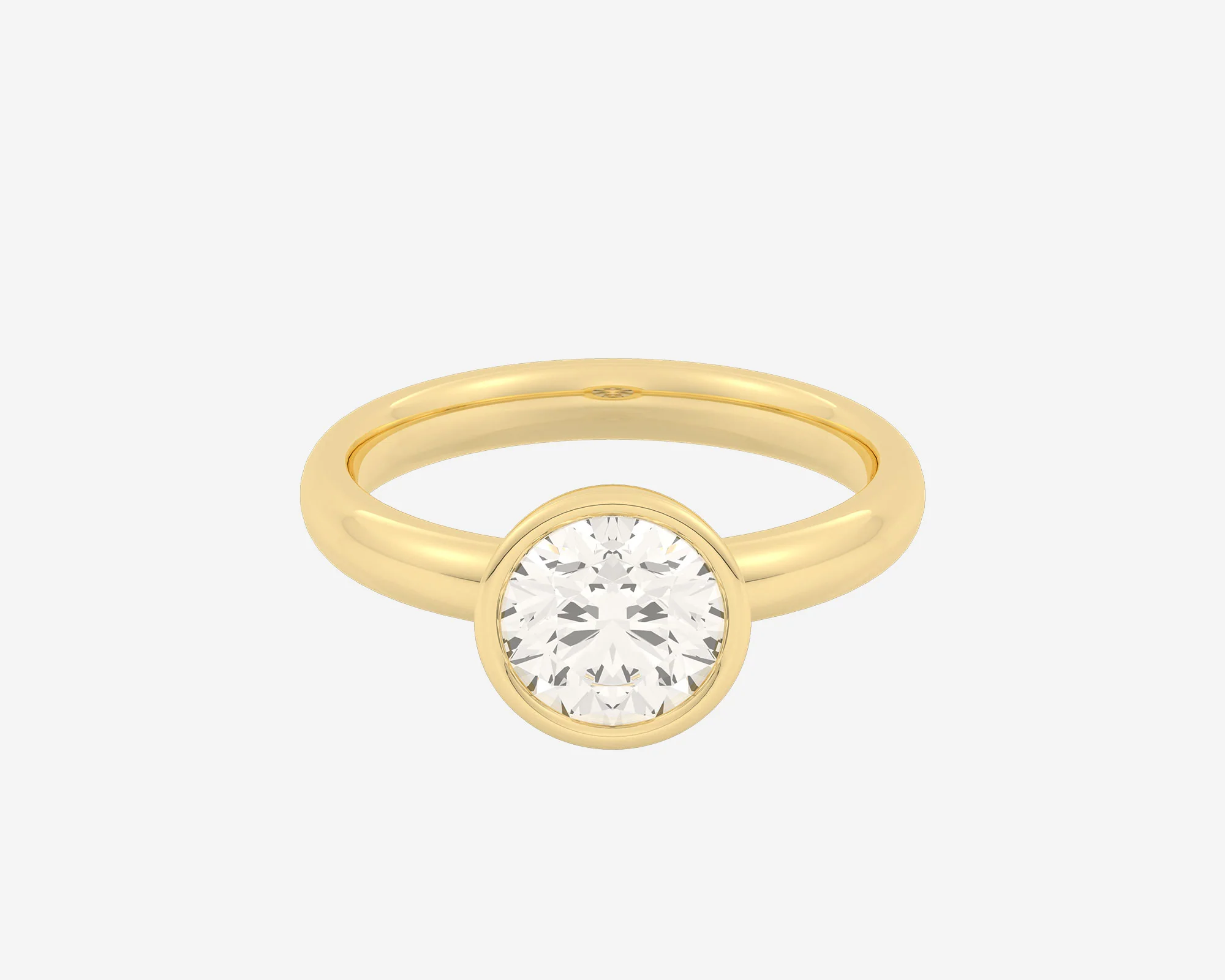 The Low Set Bezel Solitaire — Round - Image 4