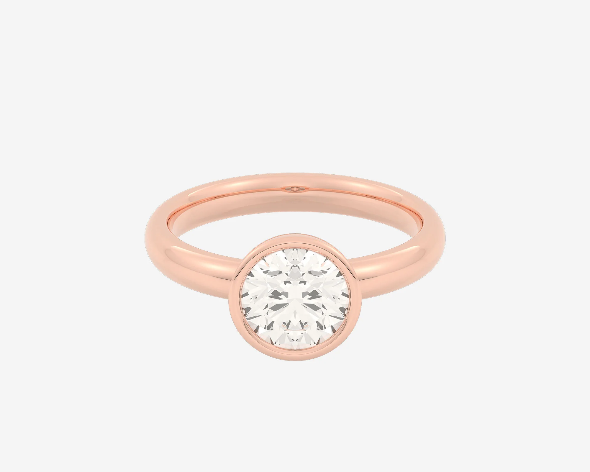 The Low Set Bezel Solitaire — Round - Image 6