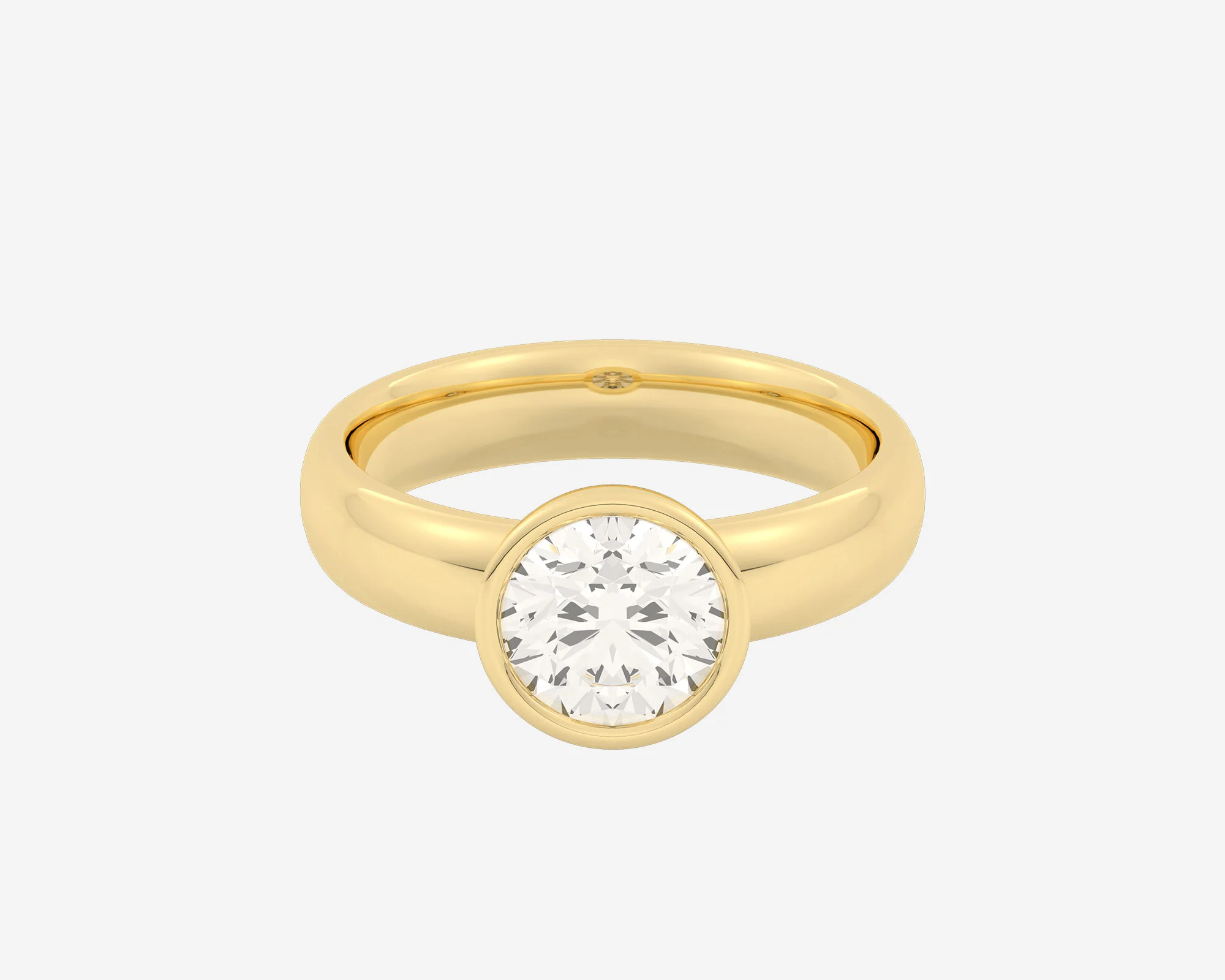 The Low Set Bezel Solitaire — Round - Image 7