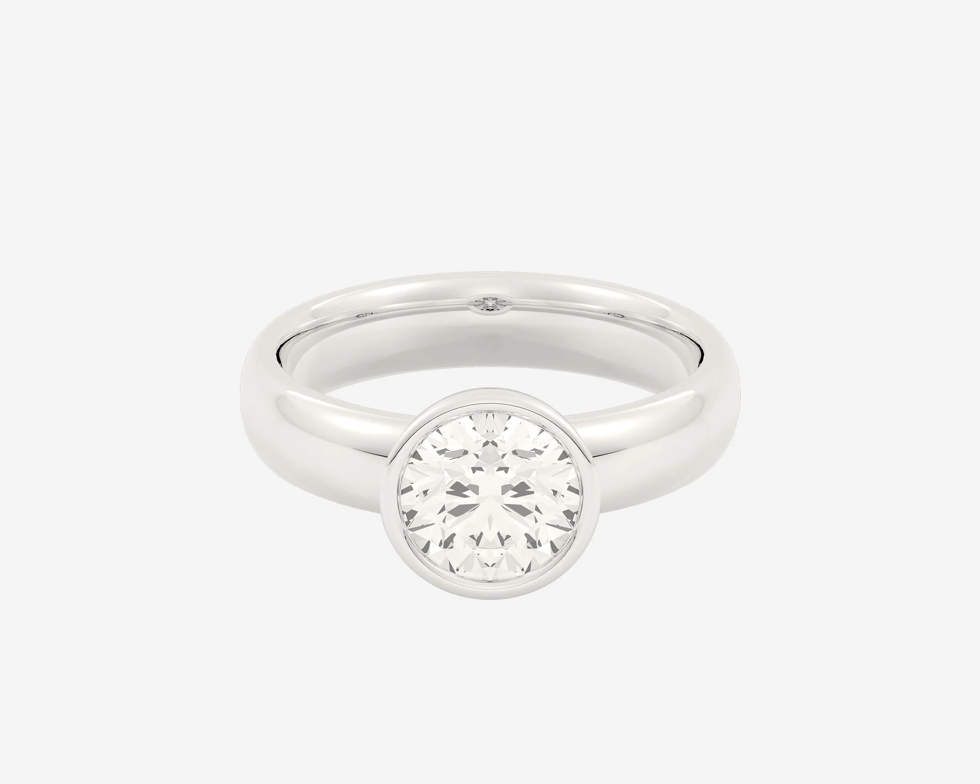 The Low Set Bezel Solitaire — Round - Image 8