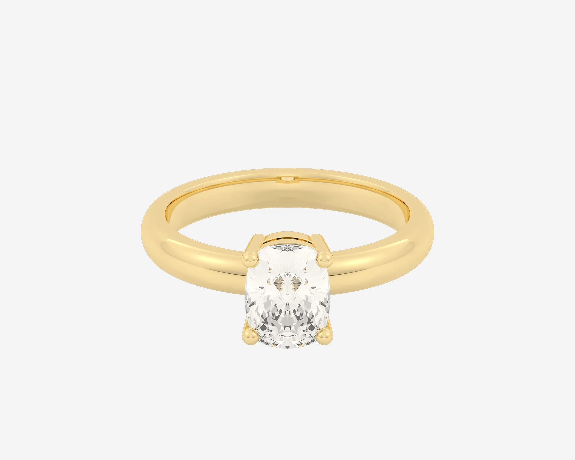 The Low Set Solitaire β Elongated Cushion - Image 4