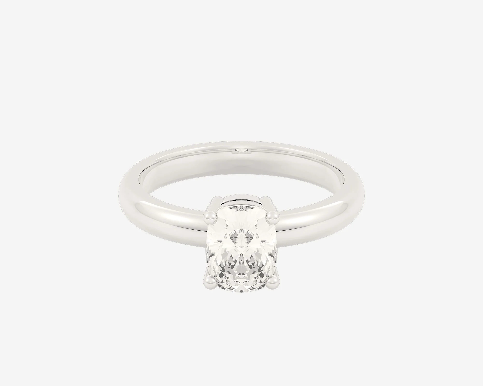 The Low Set Solitaire β Elongated Cushion - Image 5