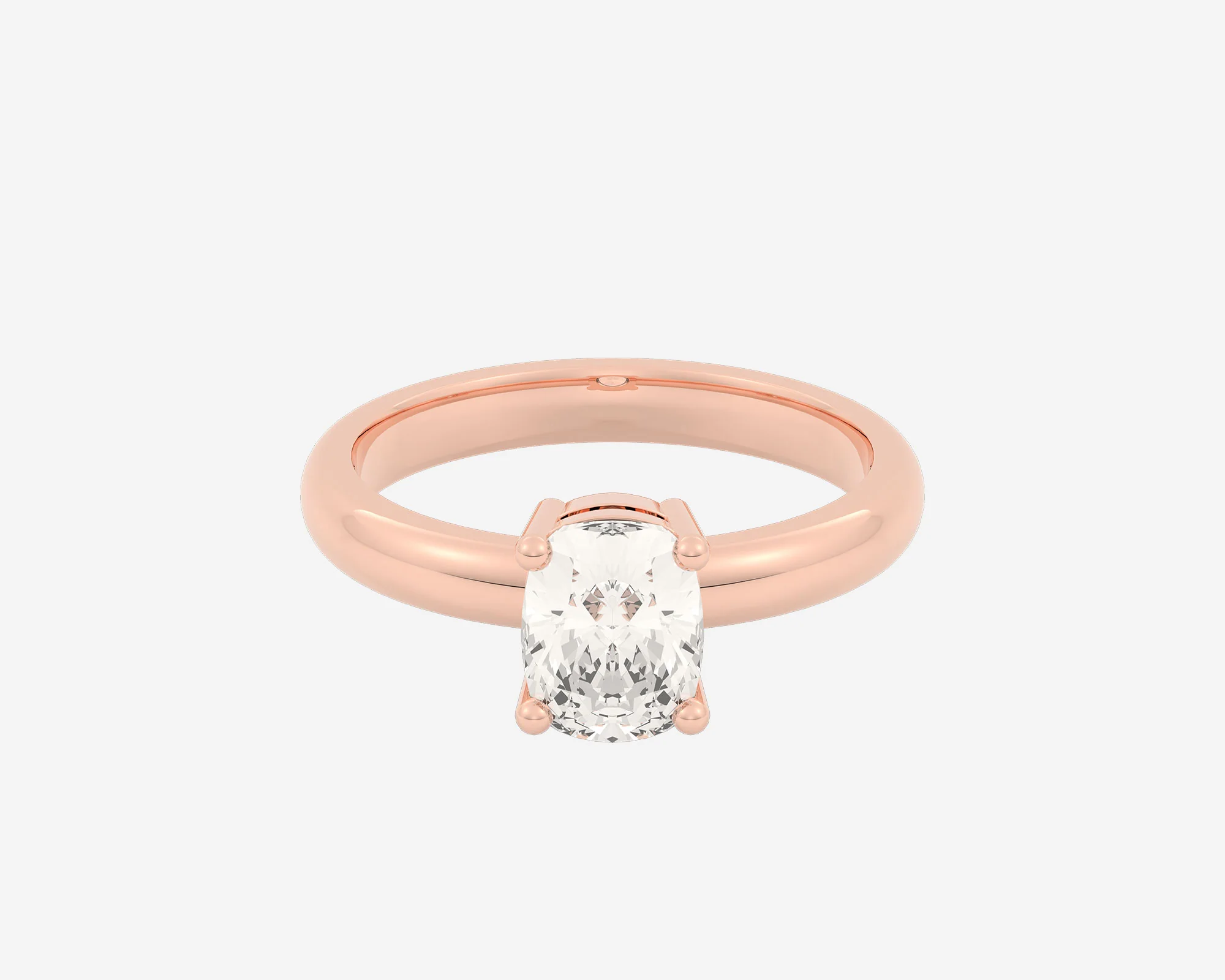 The Low Set Solitaire β Elongated Cushion - Image 6