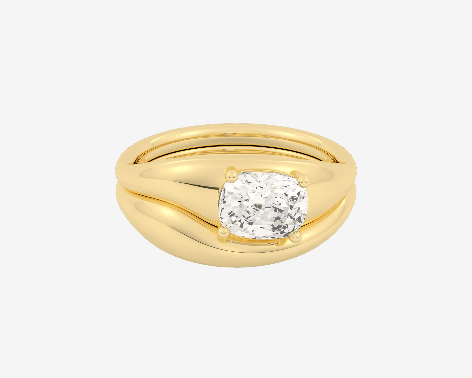 The Melt Solitaire Set — Elongated Cushion
