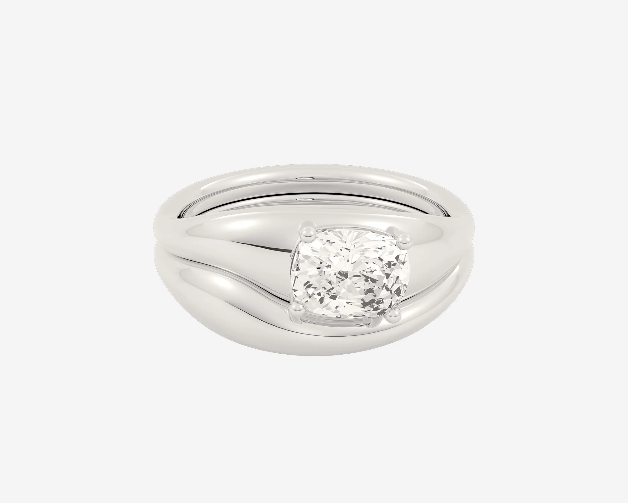 The Melt Solitaire Set — Elongated Cushion - Image 2