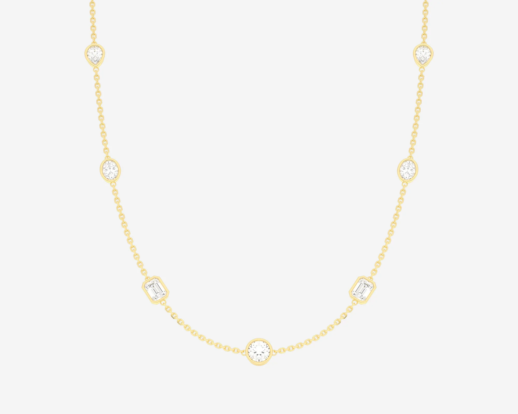 The Mixed Stone Station Necklace - Image 3
