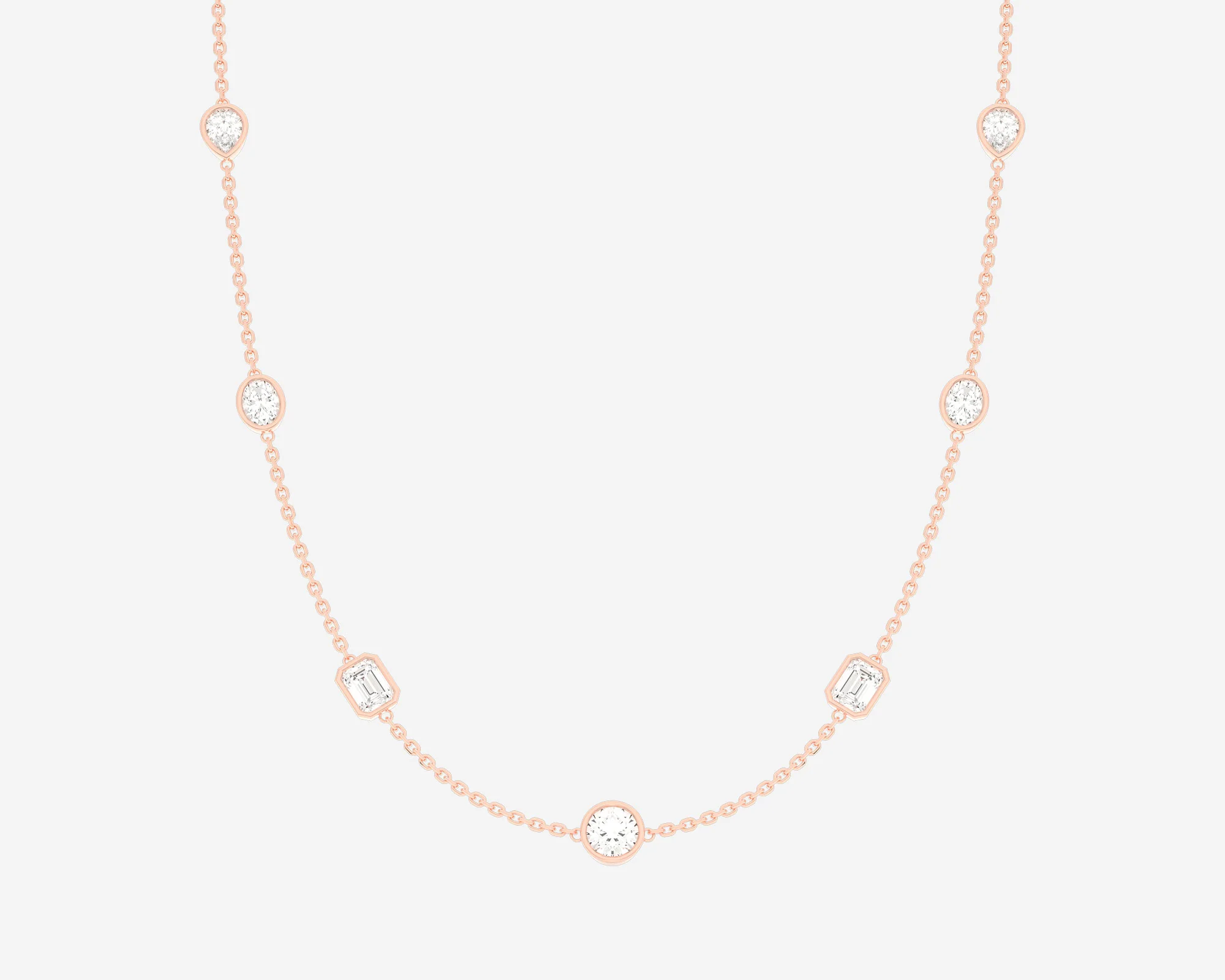 The Mixed Stone Station Necklace - Image 4