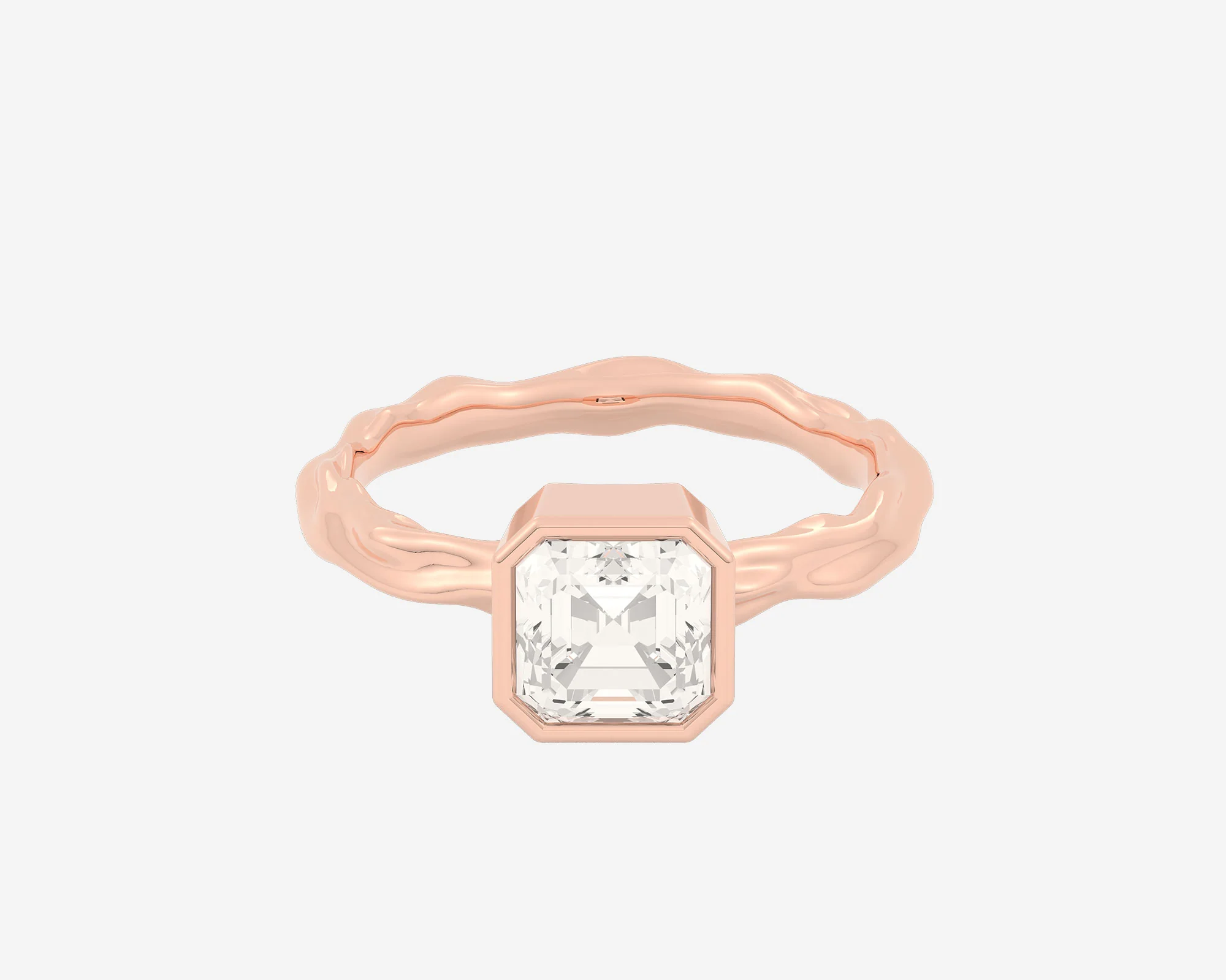 The Organic Bezel Solitaire — Asscher - Image 3