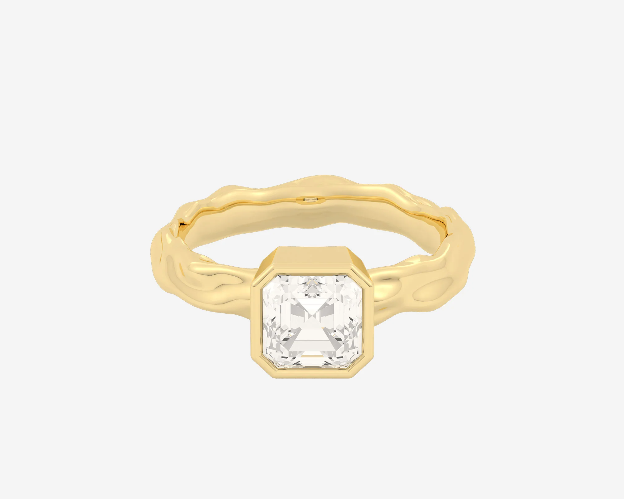 The Organic Bezel Solitaire — Asscher - Image 4