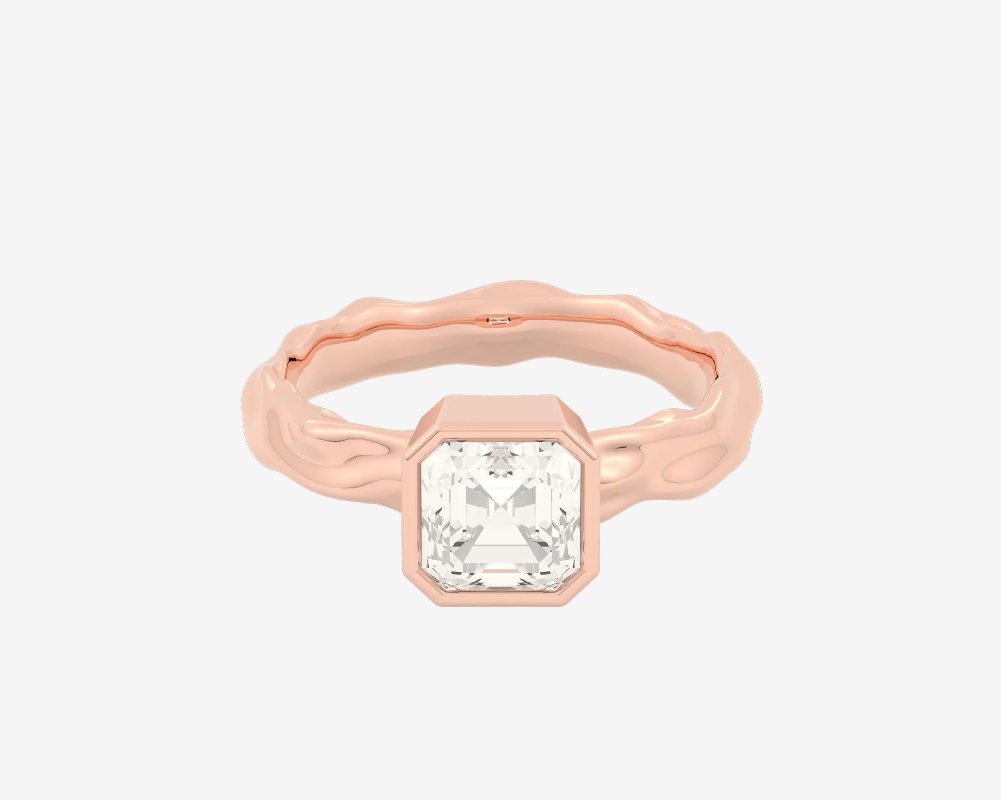 The Organic Bezel Solitaire — Asscher - Image 6