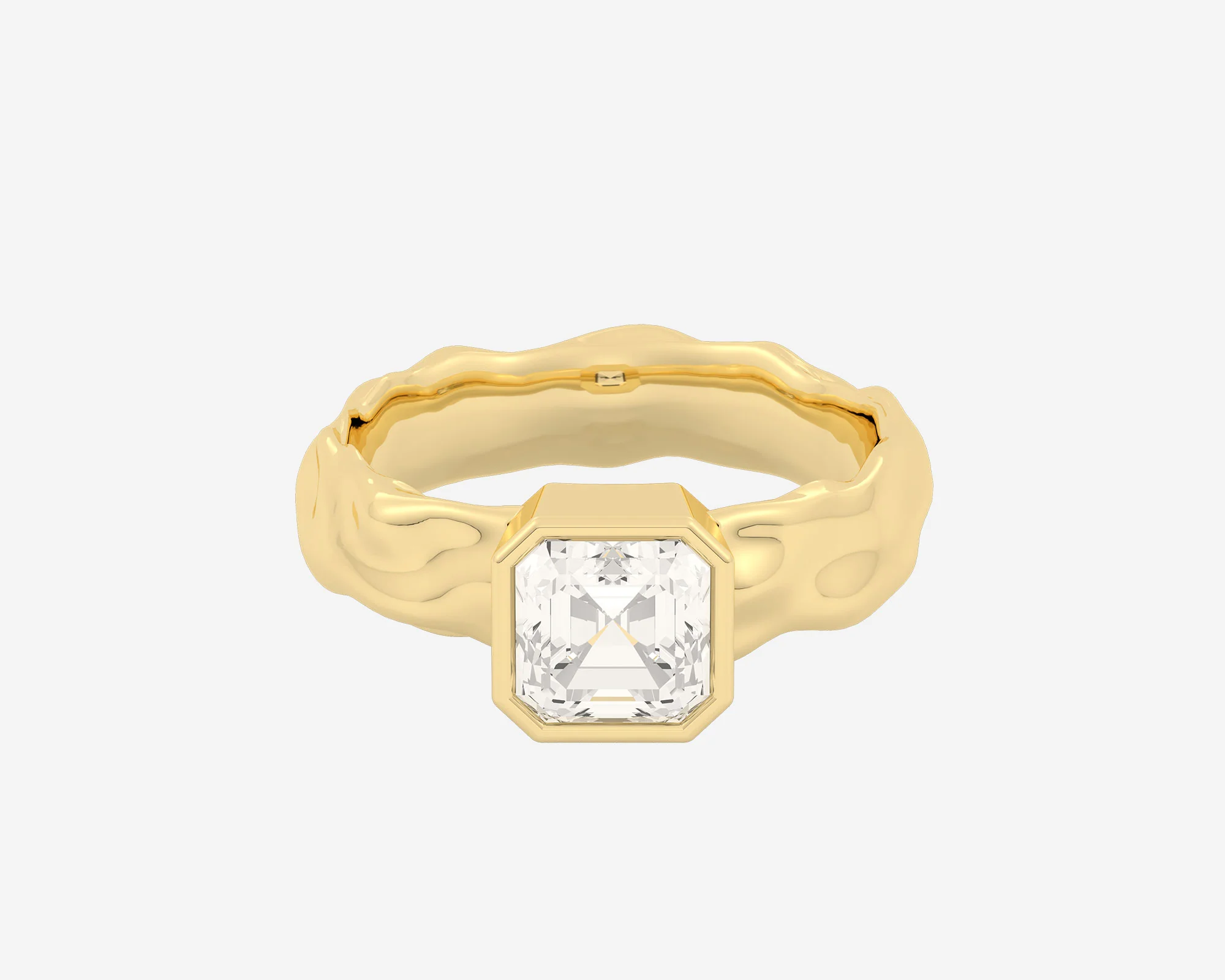 The Organic Bezel Solitaire — Asscher - Image 7