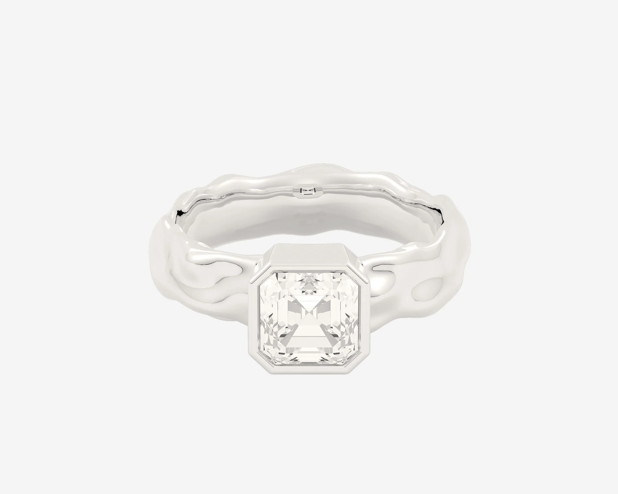 The Organic Bezel Solitaire — Asscher - Image 8