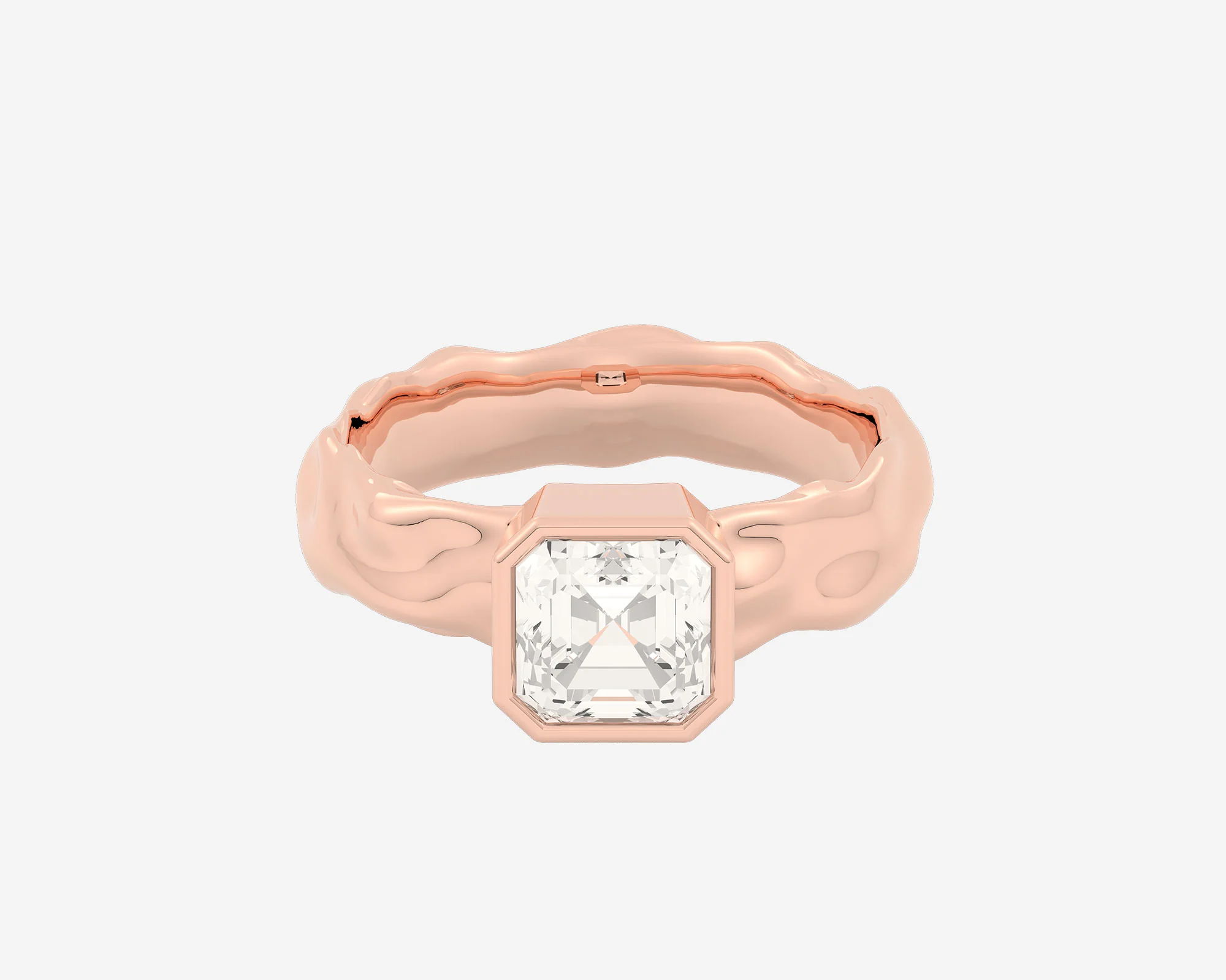 The Organic Bezel Solitaire — Asscher - Image 9