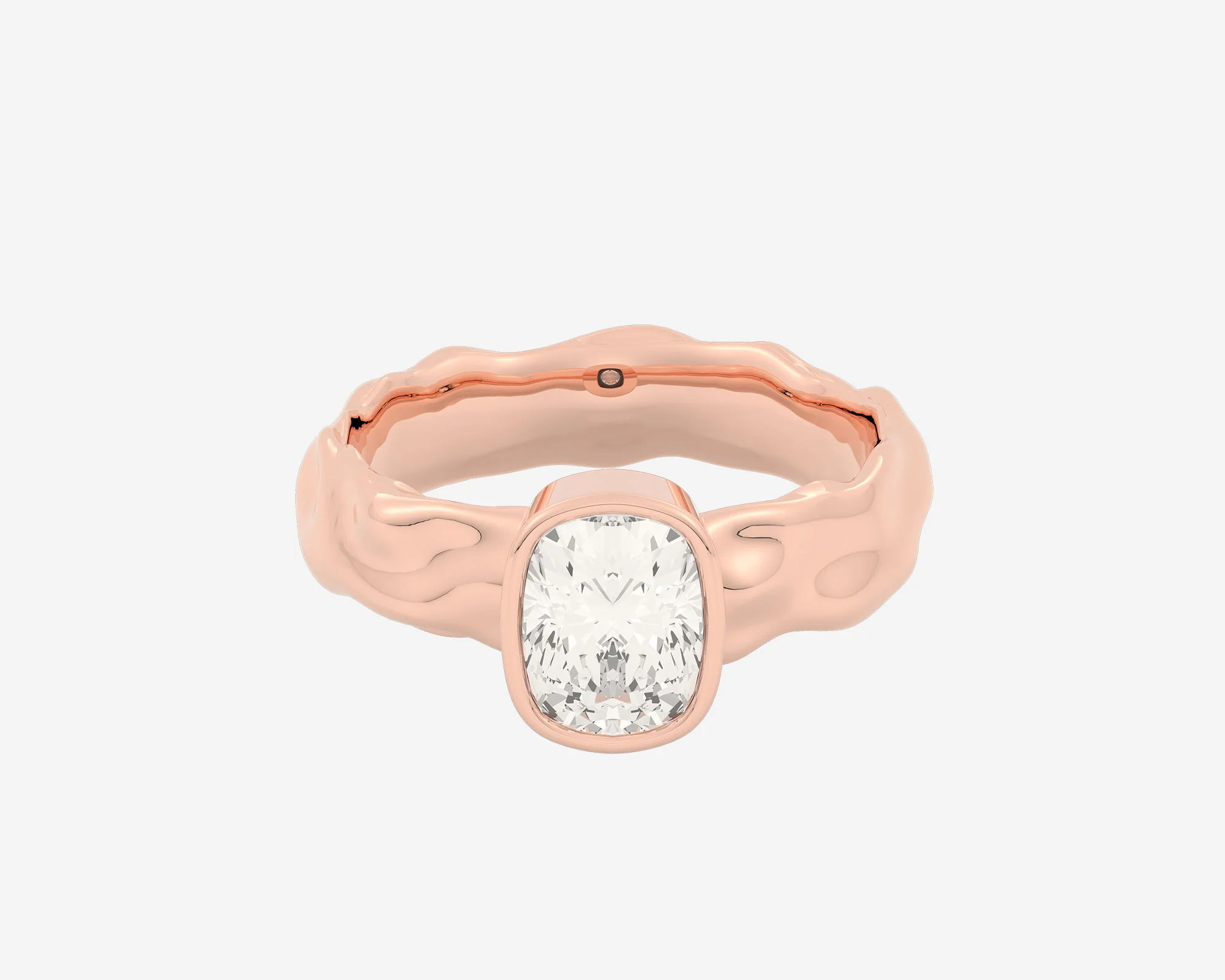 The Organic Bezel Solitaire — Elongated Cushion - Image 7