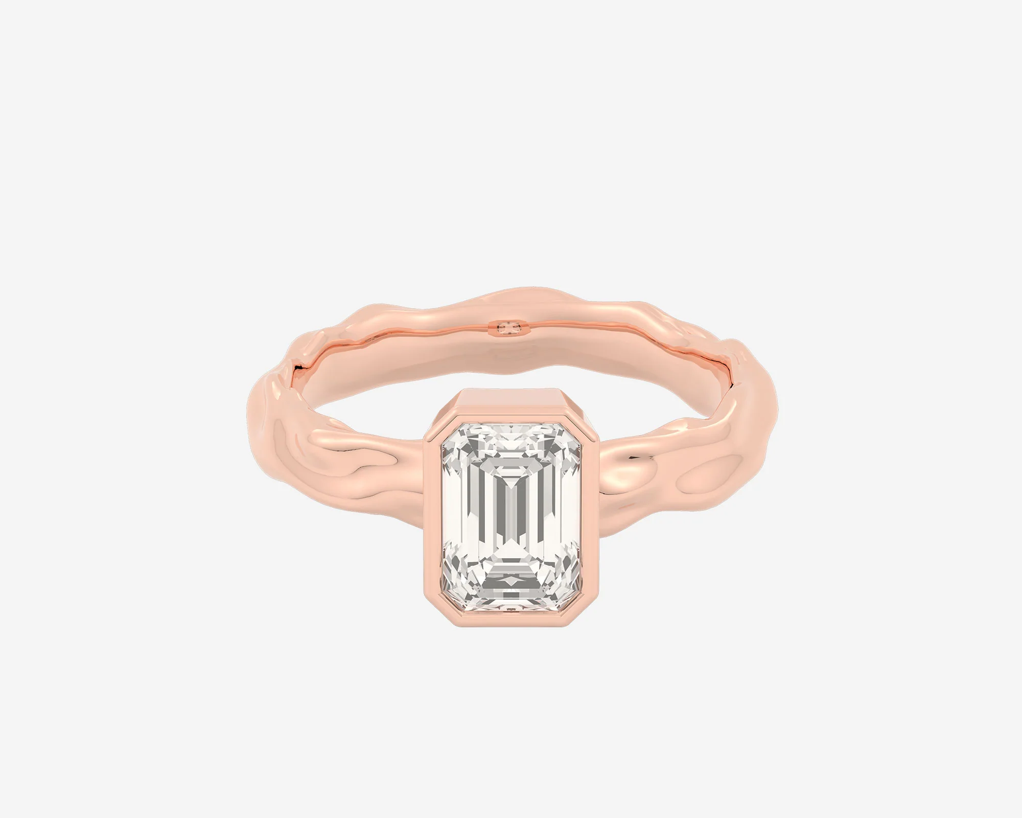 The Organic Bezel Solitaire — Emerald - Image 5